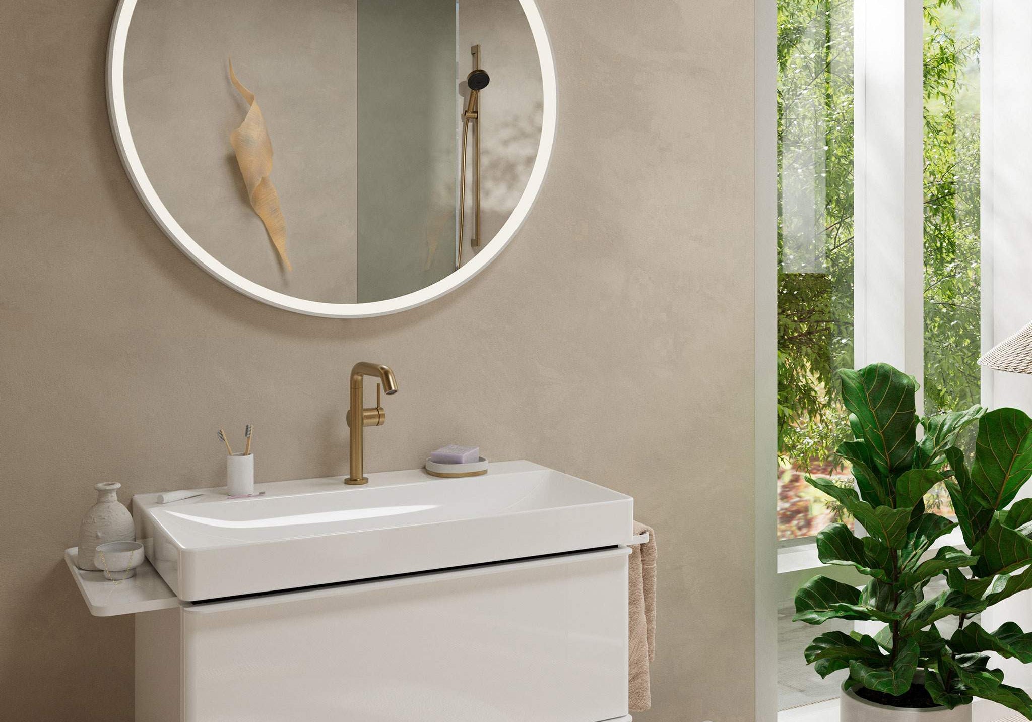BATERIA UMYWALKOWA  TECTURIS S BRĄZOWY OD HANSGROHE 73360140