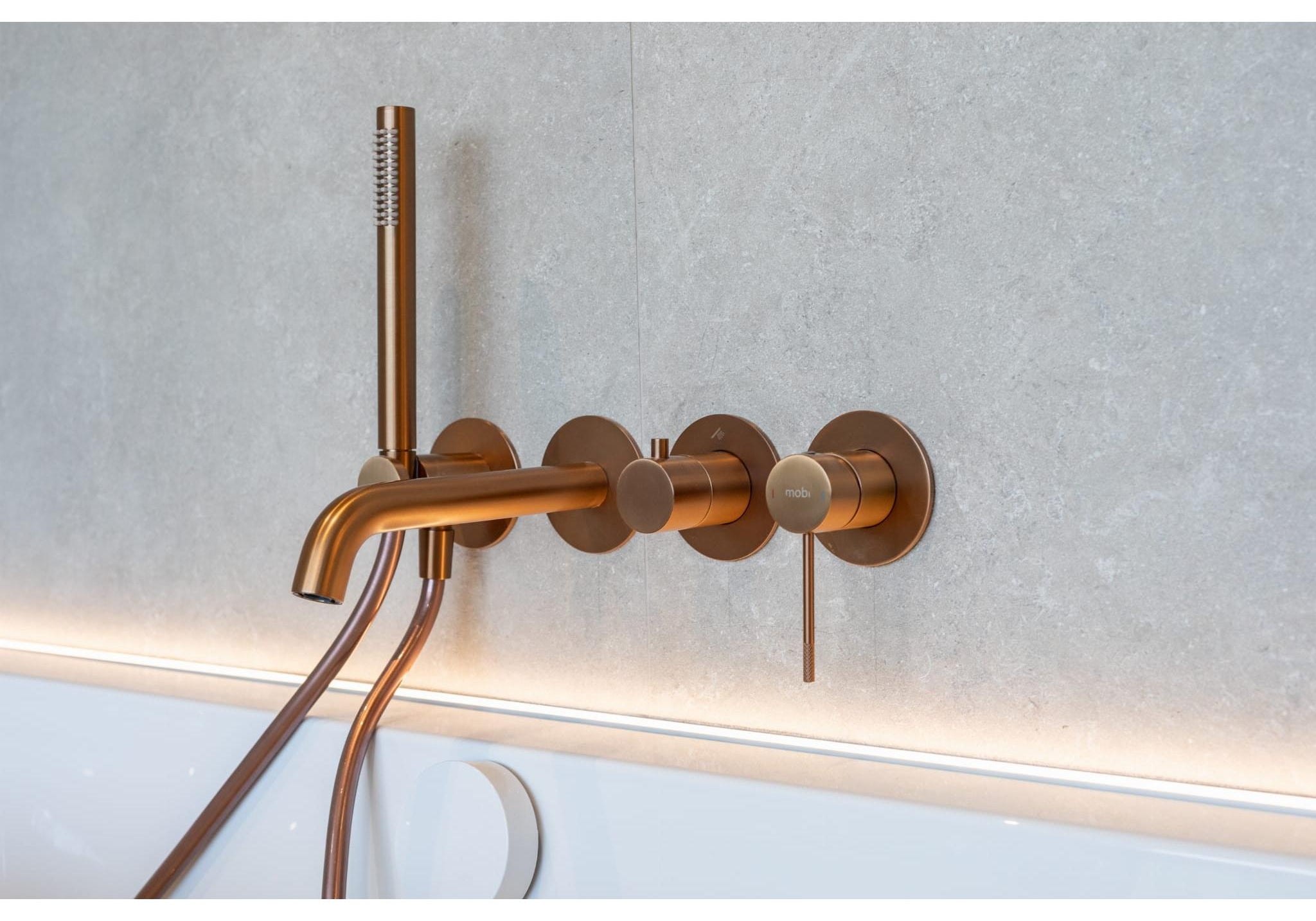 ZESTAW WANNOWY PODTYNKOWY NORTHERN COPPER BRUSHED OD MOBI NZW4238CB