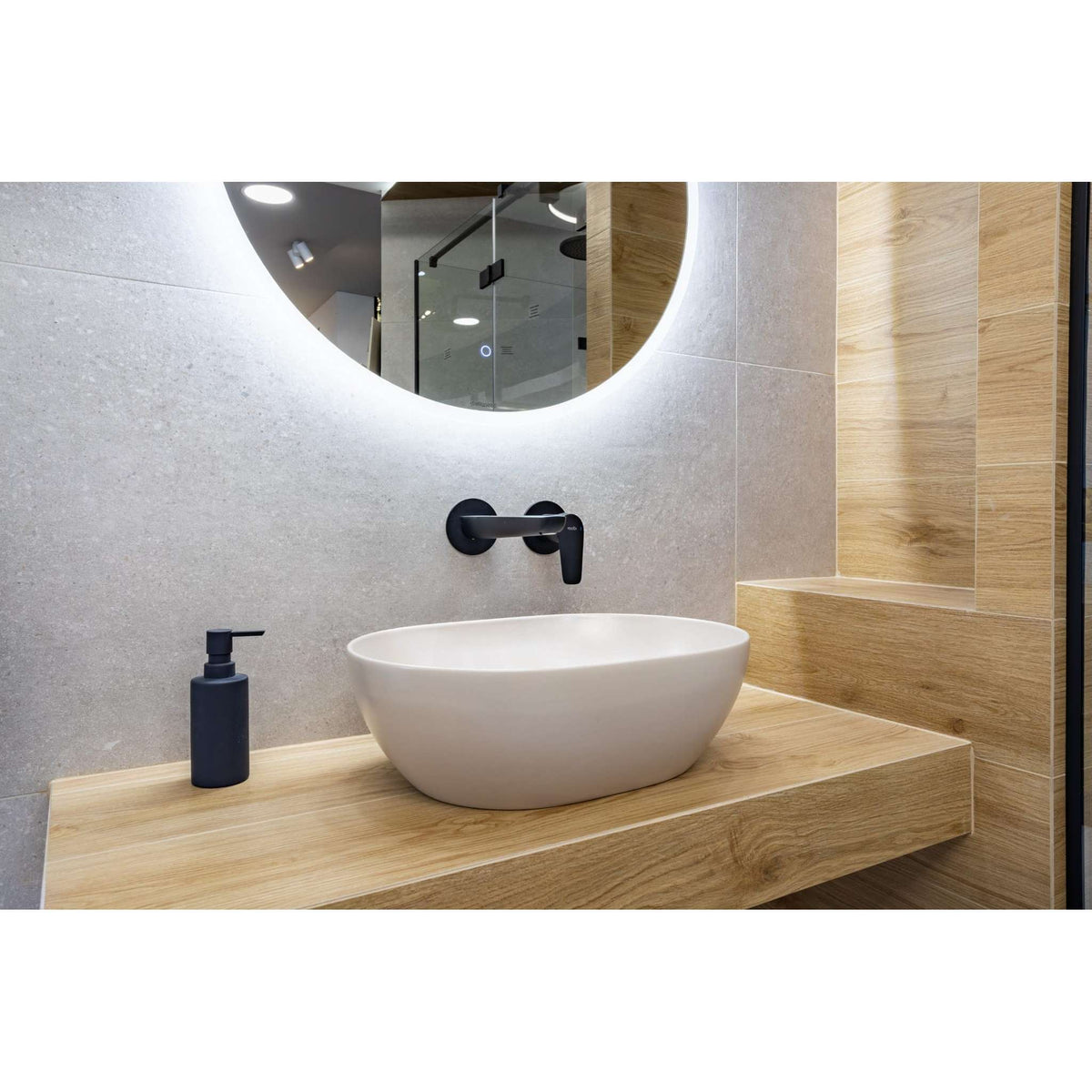 BATERIA UMYWALKOWA PODTYNKOWA NATURE BLACK MATT OD MOBI NTB3025BM