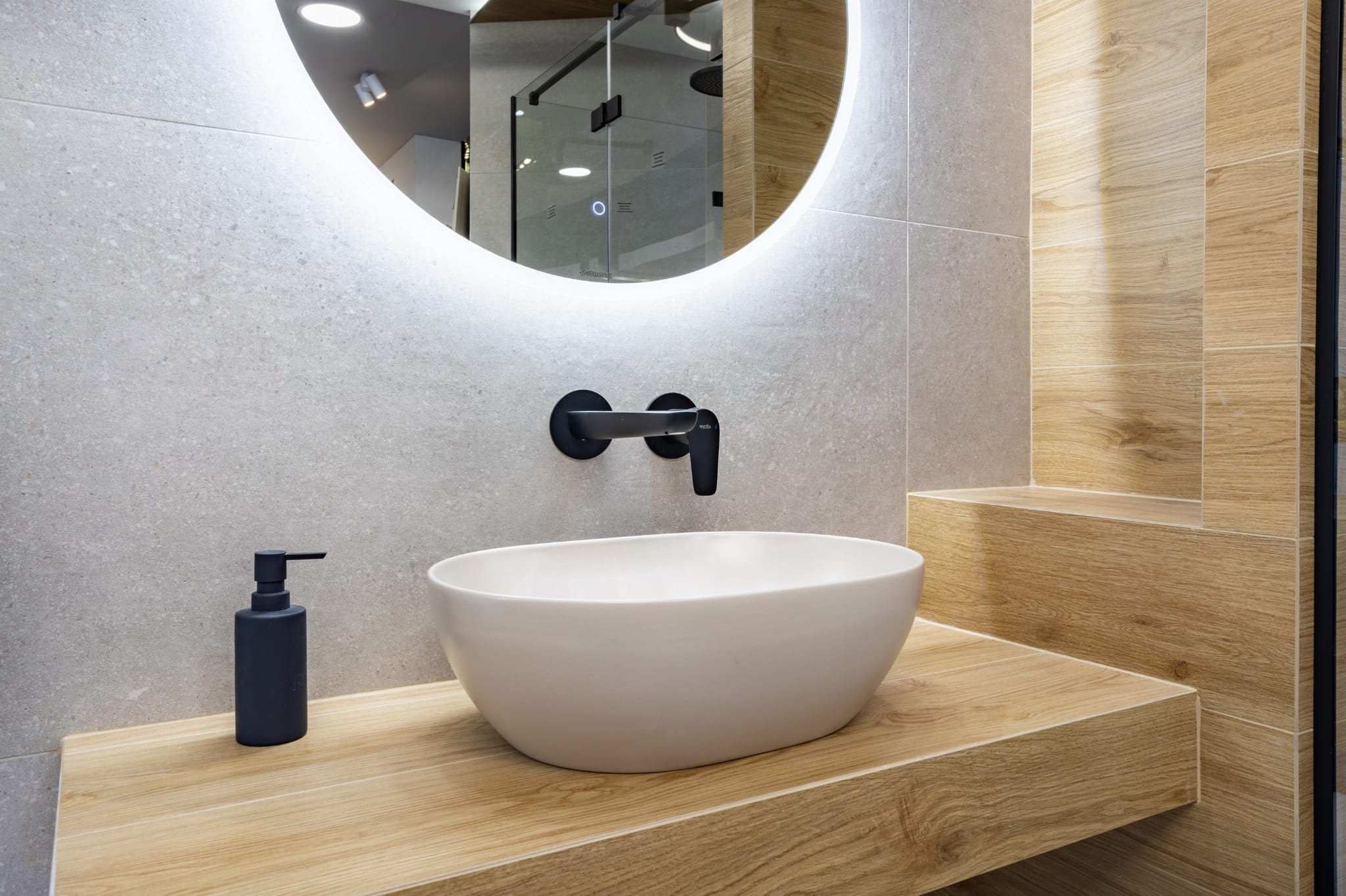 BATERIA UMYWALKOWA PODTYNKOWA NATURE BLACK OD MOBI NTB3025BM