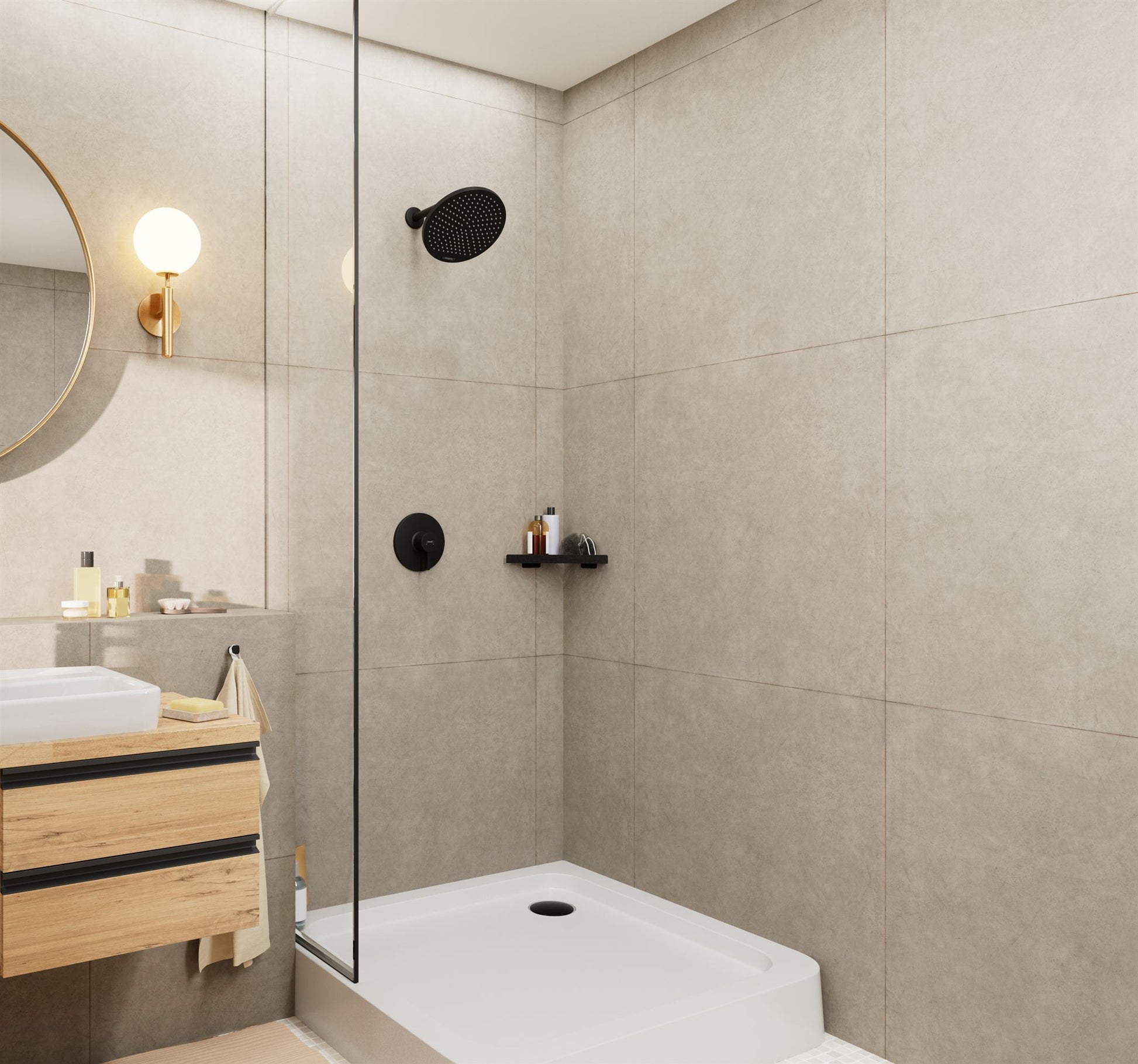 DESZCZOWNICA  CROMETTA S CZARNY OD HANSGROHE 26723670