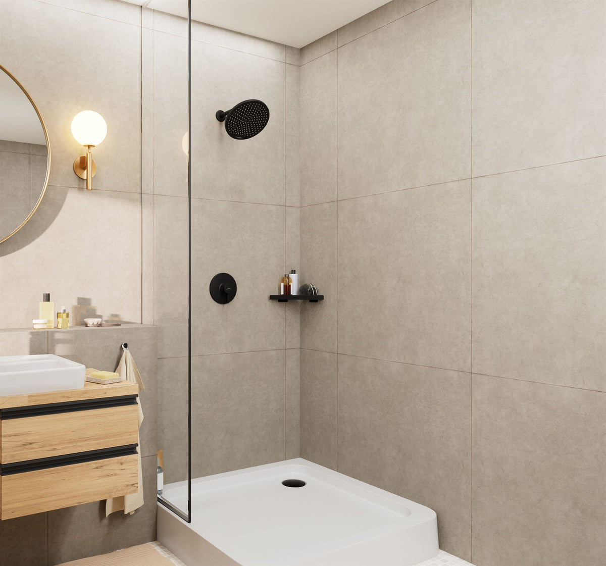 DESZCZOWNICA  CROMETTA S CZARNY OD HANSGROHE 26723670