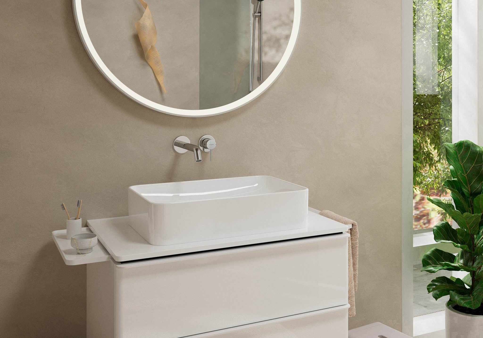 BATERIA UMYWALKOWA  TECTURIS S SREBRNY OD HANSGROHE 73350000