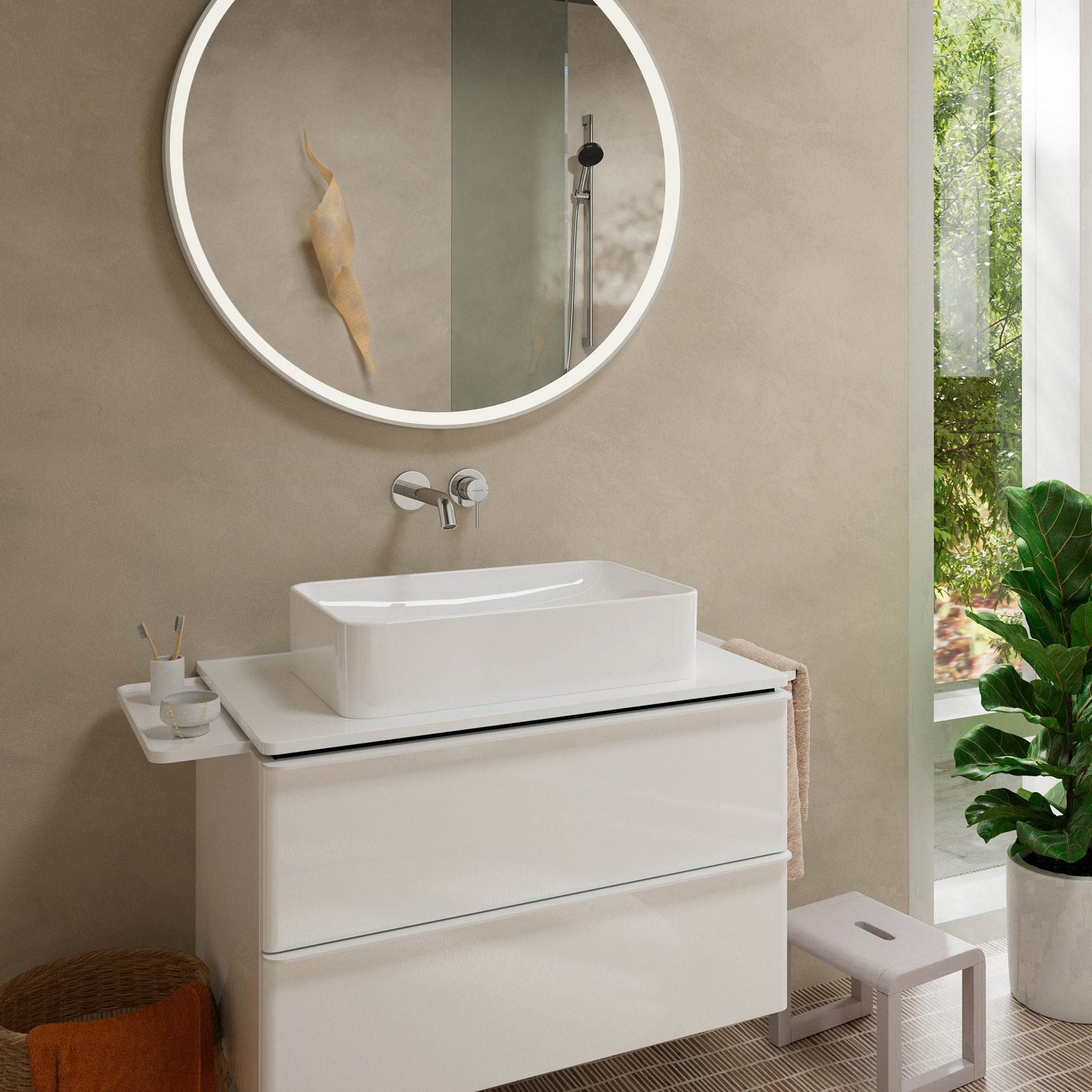 BATERIA UMYWALKOWA TECTURIS S SREBRNY OD HANSGROHE 73350000