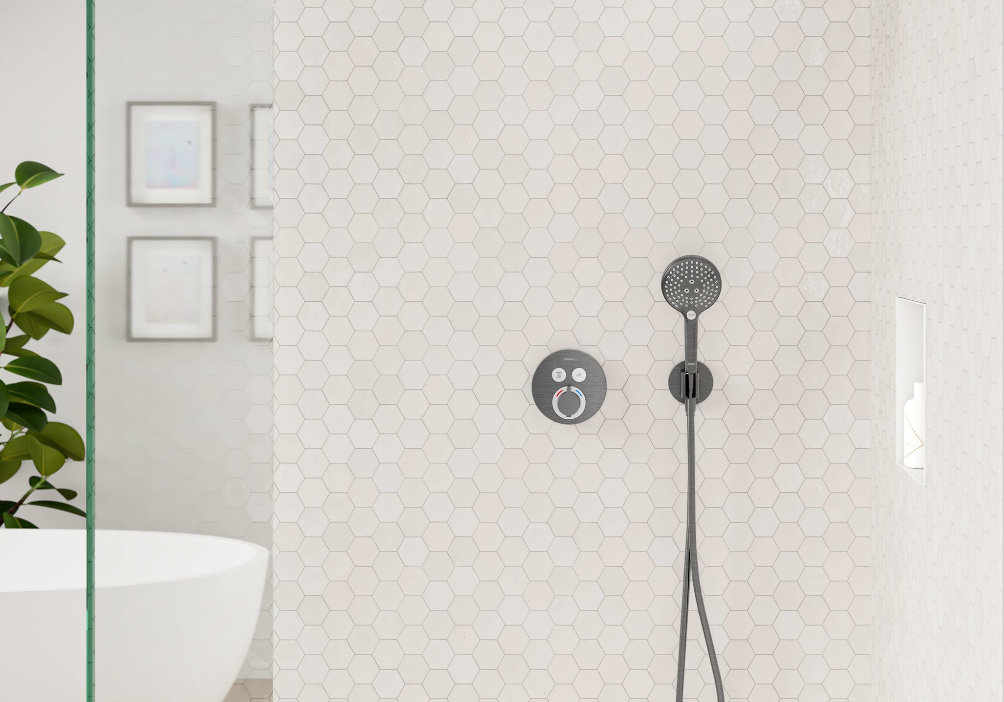 BATERIA NATYNKOWA FIXFIT S CZARNY OD HANSGROHE 26888340