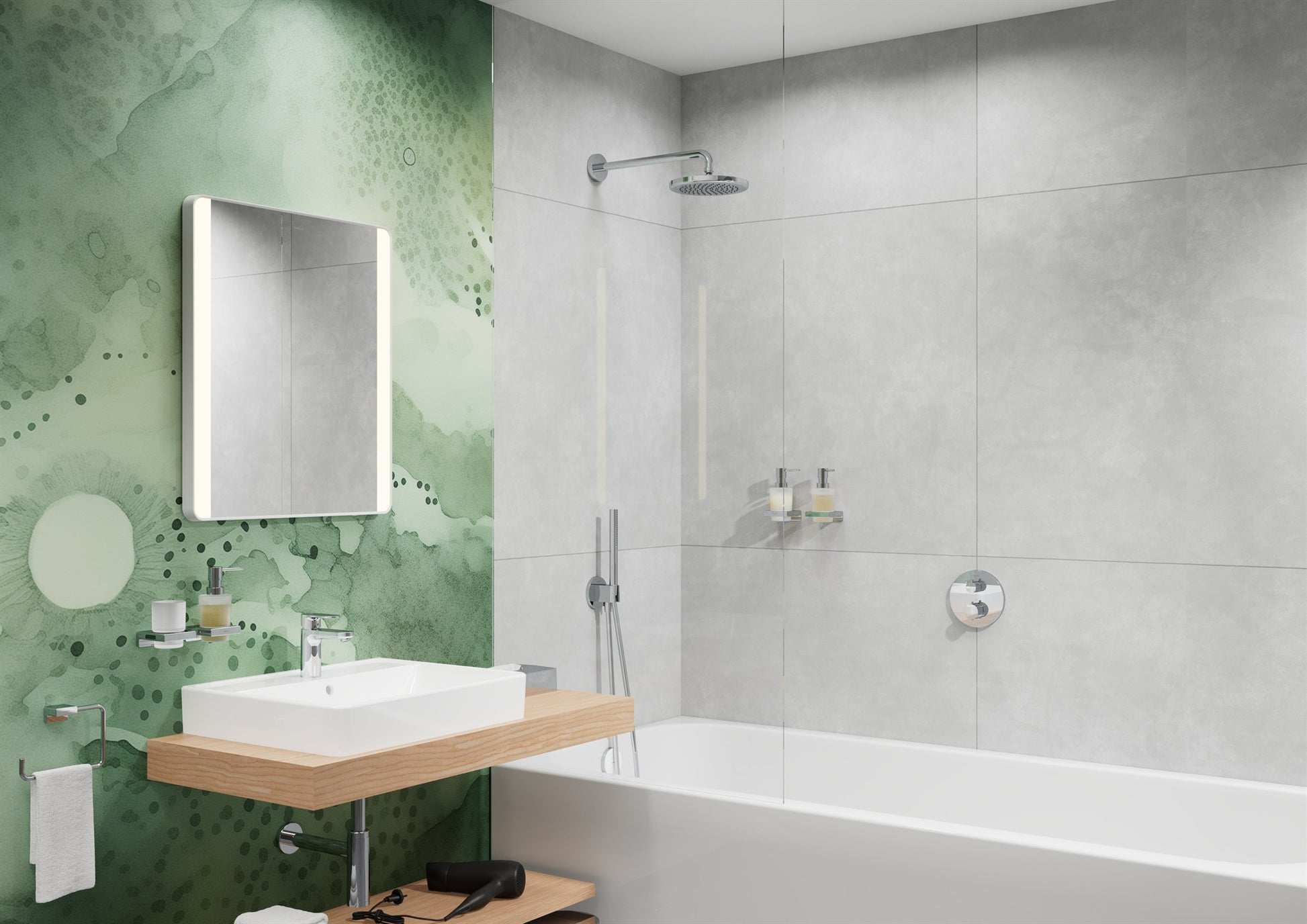 SŁUCHAWKA PRYSZNICOWA  PULSIFY S SREBRNY OD HANSGROHE 24125000