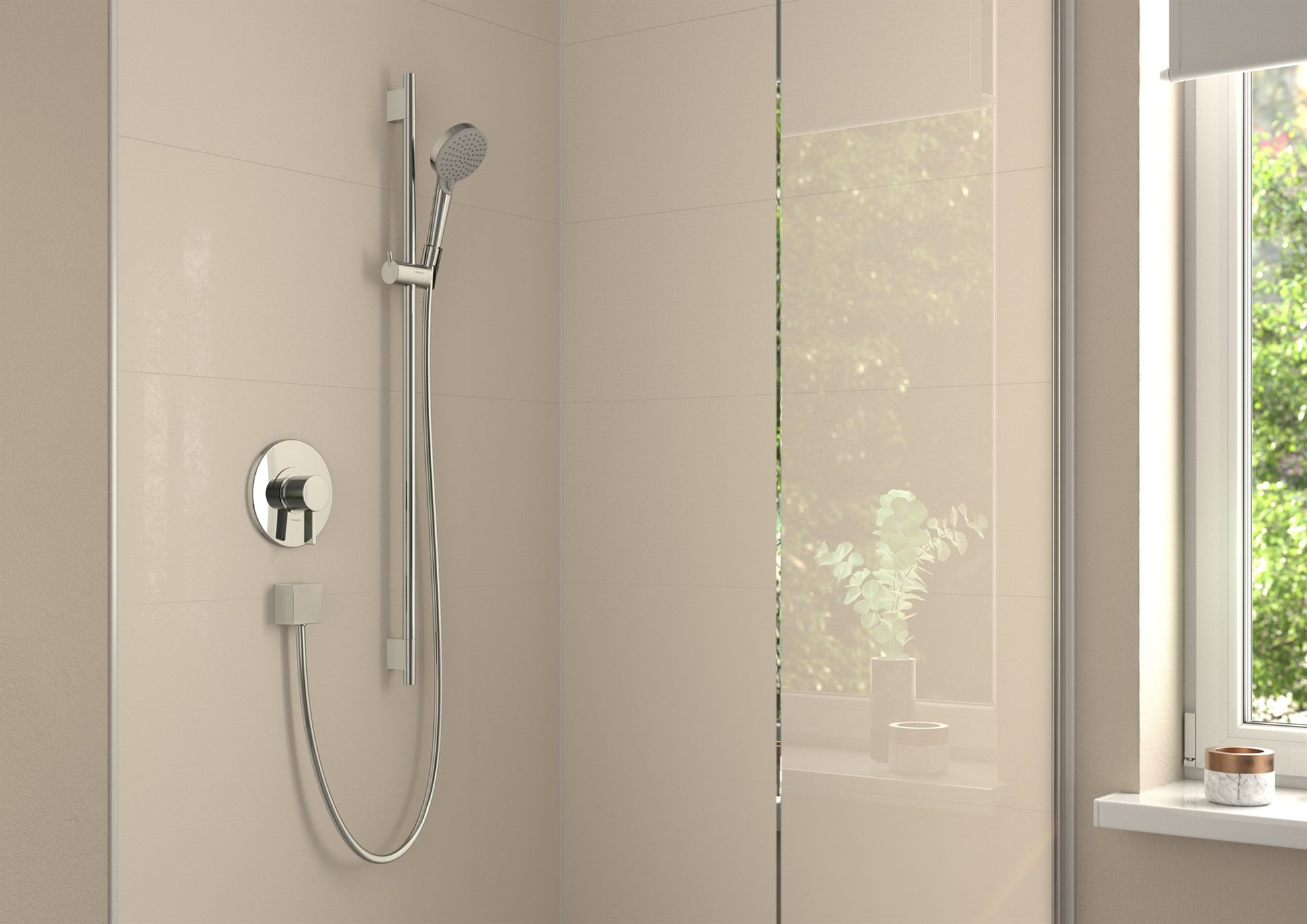 SŁUCHAWKA PRYSZNICOWA  VERNIS BLEND SREBRNY OD HANSGROHE 26090000