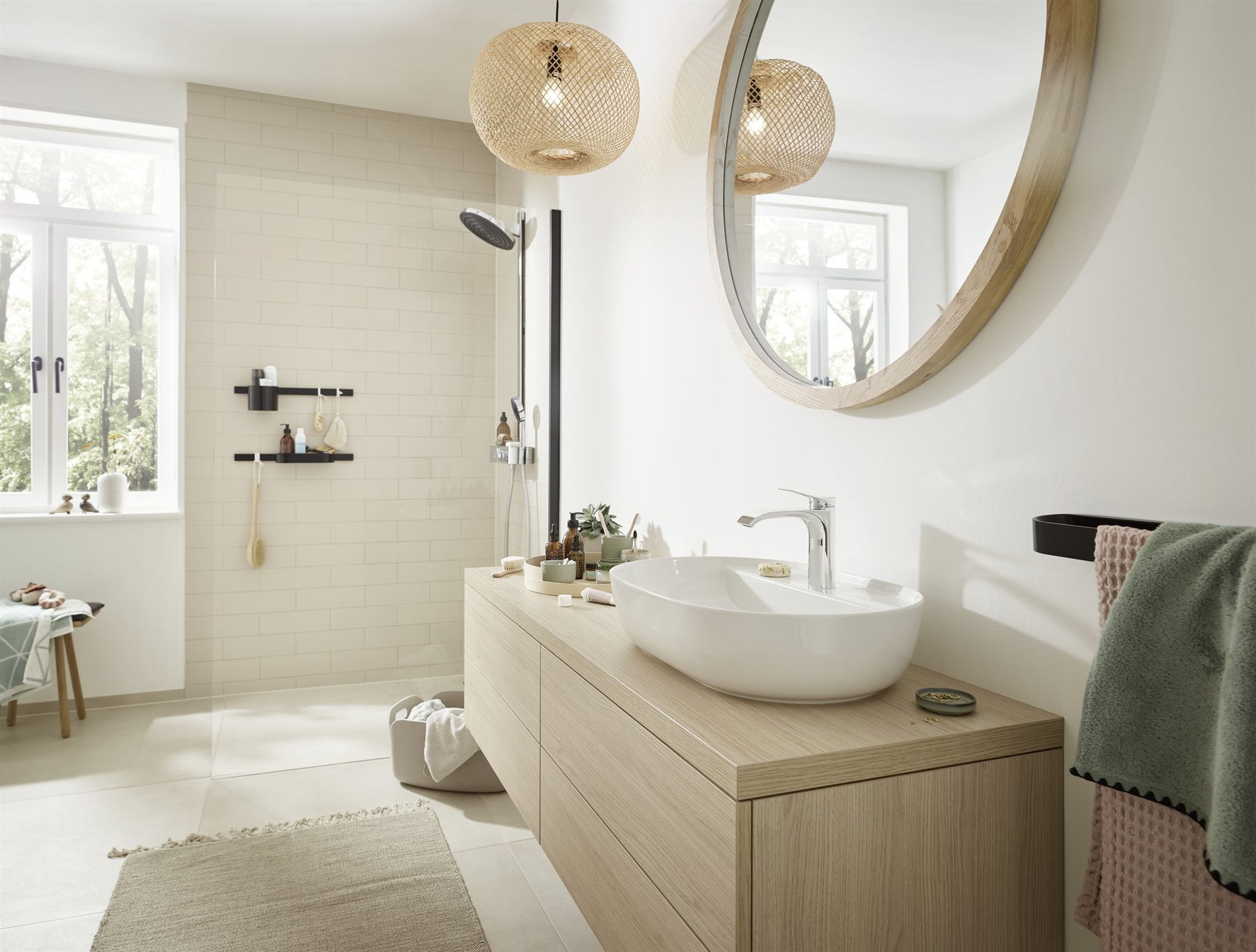 BATERIA WANNOWO-PRYSZNICOWA  PULSIFY S SREBRNY OD HANSGROHE 24240000