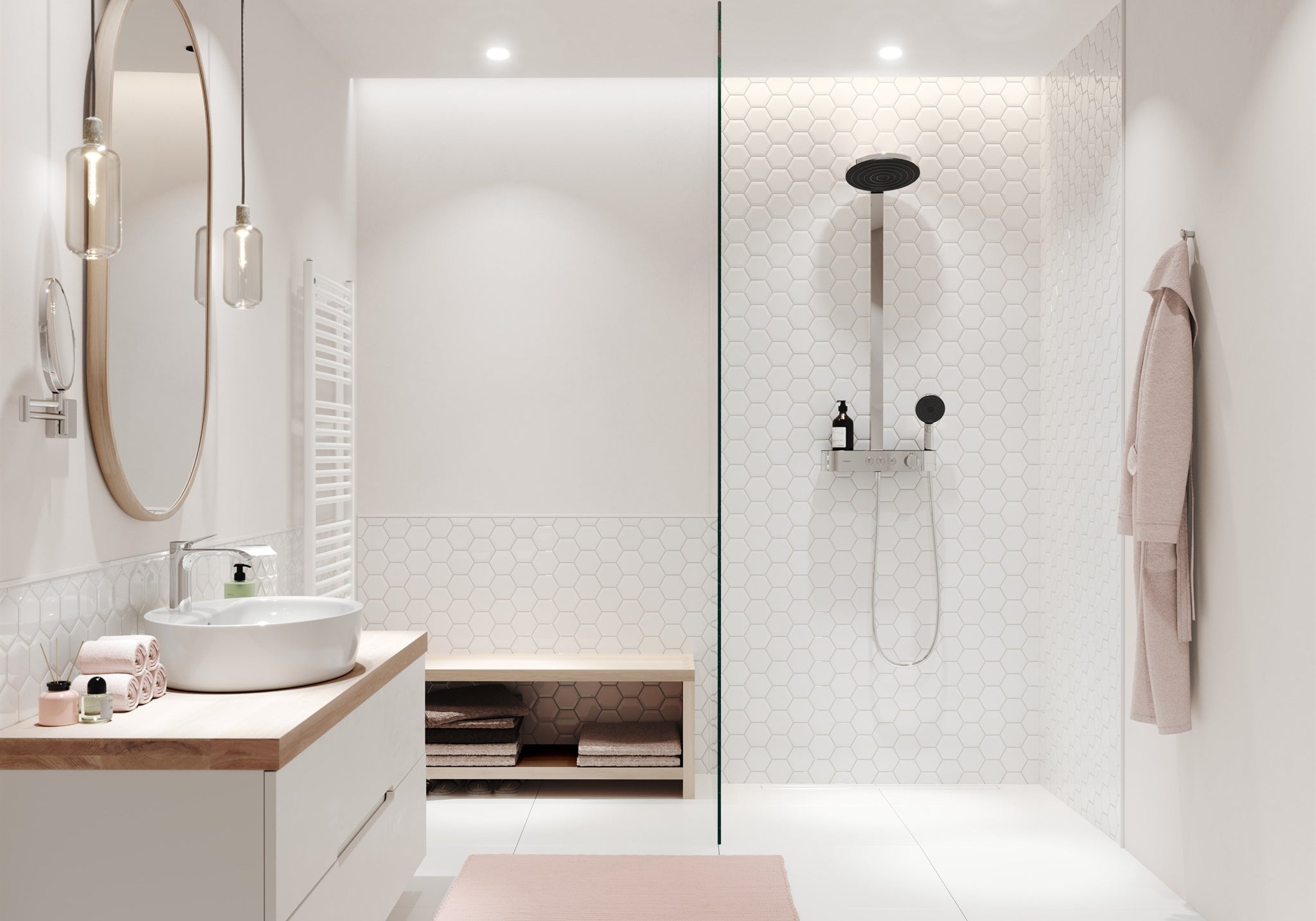 BATERIA WANNOWO-PRYSZNICOWA  PULSIFY S SREBRNY OD HANSGROHE 24240000