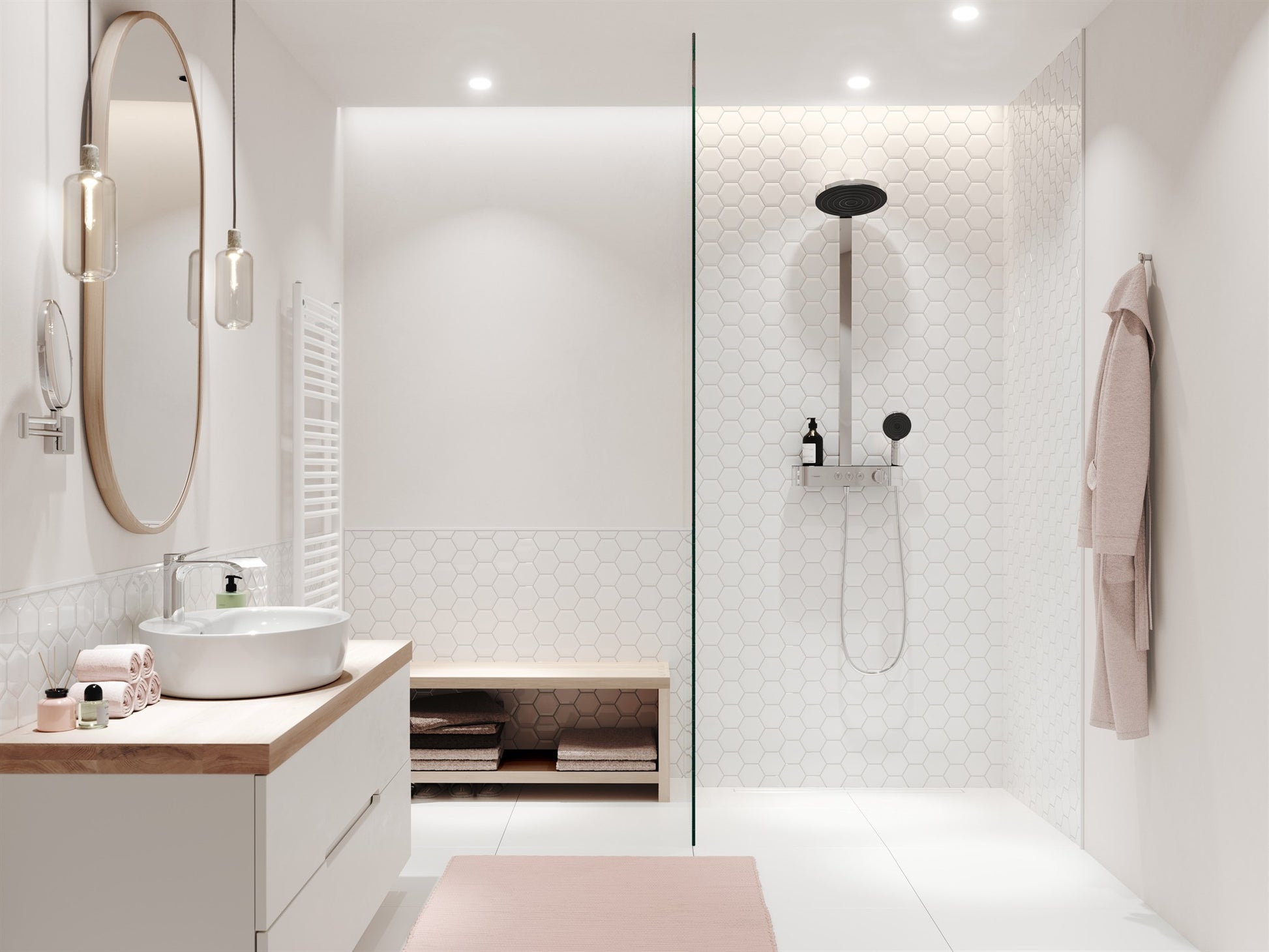 BATERIA WANNOWO-PRYSZNICOWA  PULSIFY S SREBRNY OD HANSGROHE 24240000