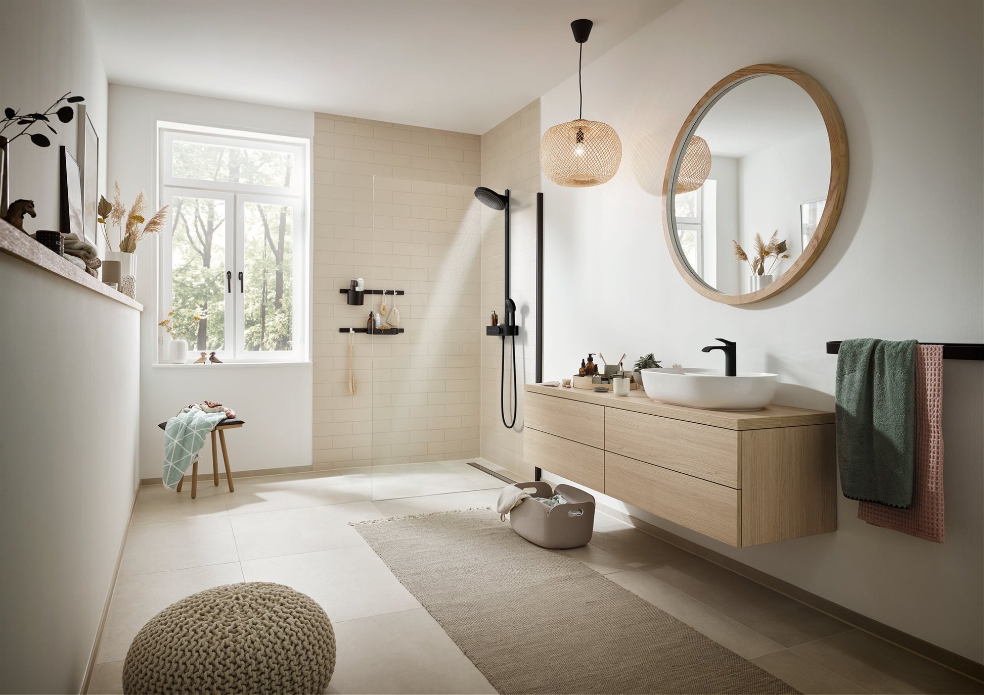 BATERIA WANNOWO-PRYSZNICOWA  PULSIFY S CZARNY OD HANSGROHE 24241670