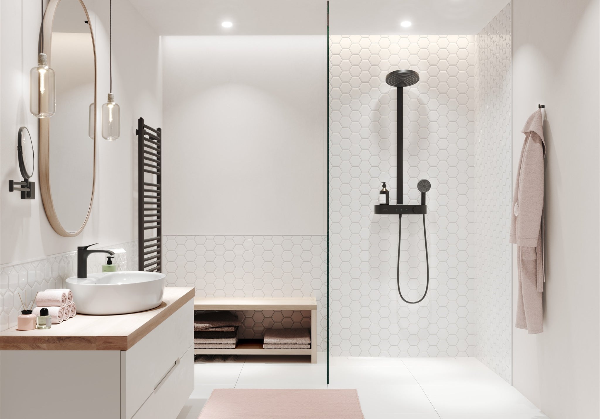 BATERIA WANNOWO-PRYSZNICOWA  PULSIFY S CZARNY OD HANSGROHE 24241670