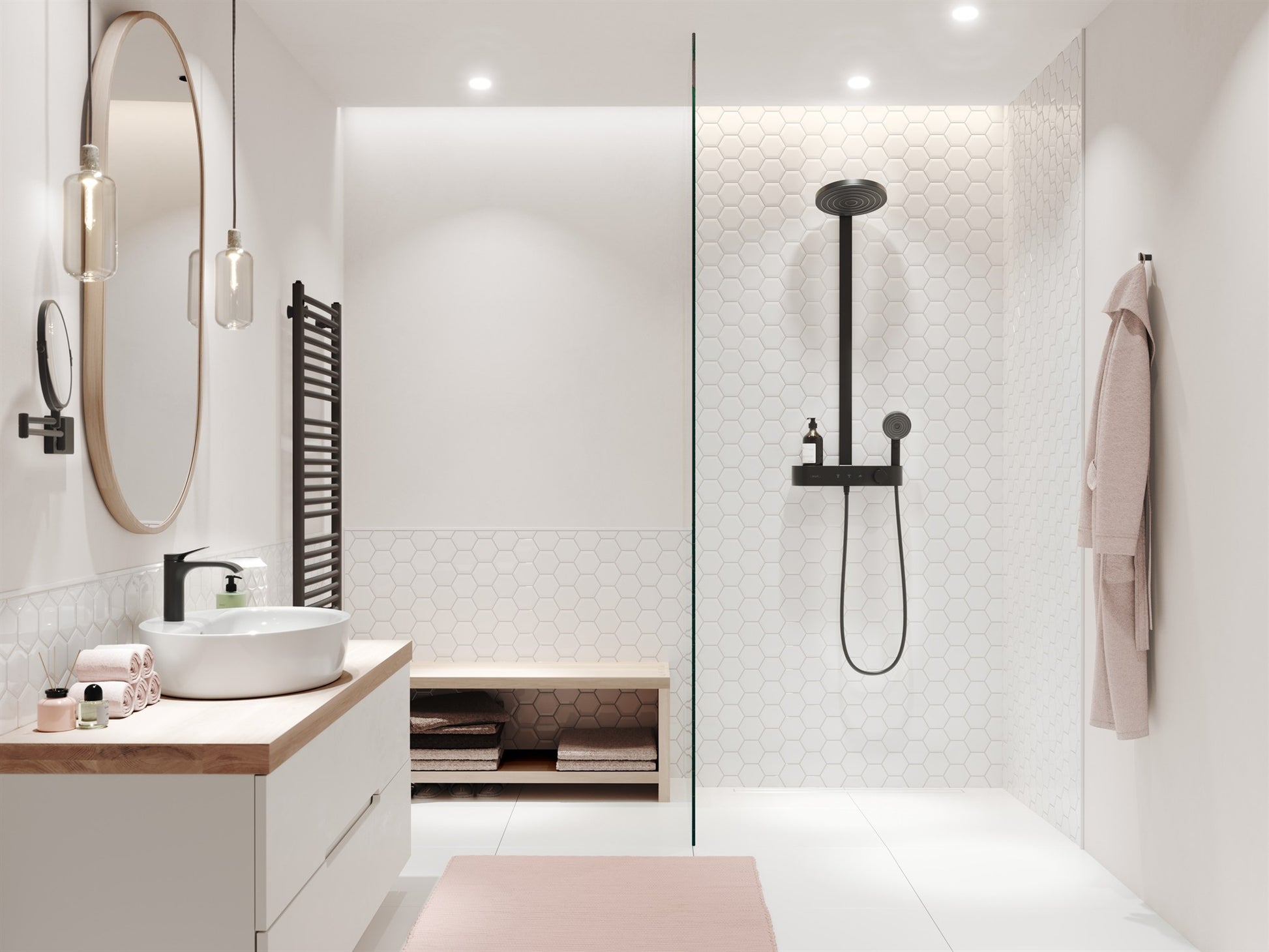 BATERIA WANNOWO-PRYSZNICOWA  PULSIFY S CZARNY OD HANSGROHE 24241670