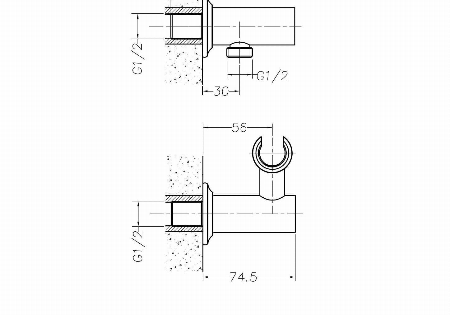 PRZYŁĄCZE KĄTOWE   COPPER BRUSHED OD MOBI GP1428CB