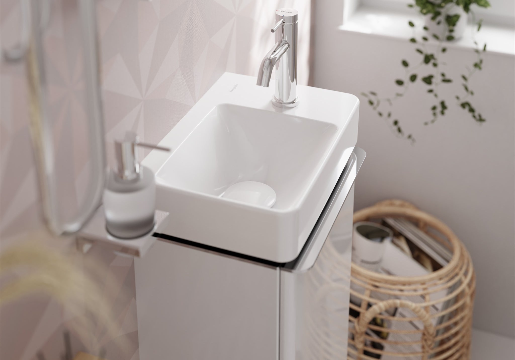 BATERIA UMYWALKOWA  TECTURIS S SREBRNY OD HANSGROHE 73301000