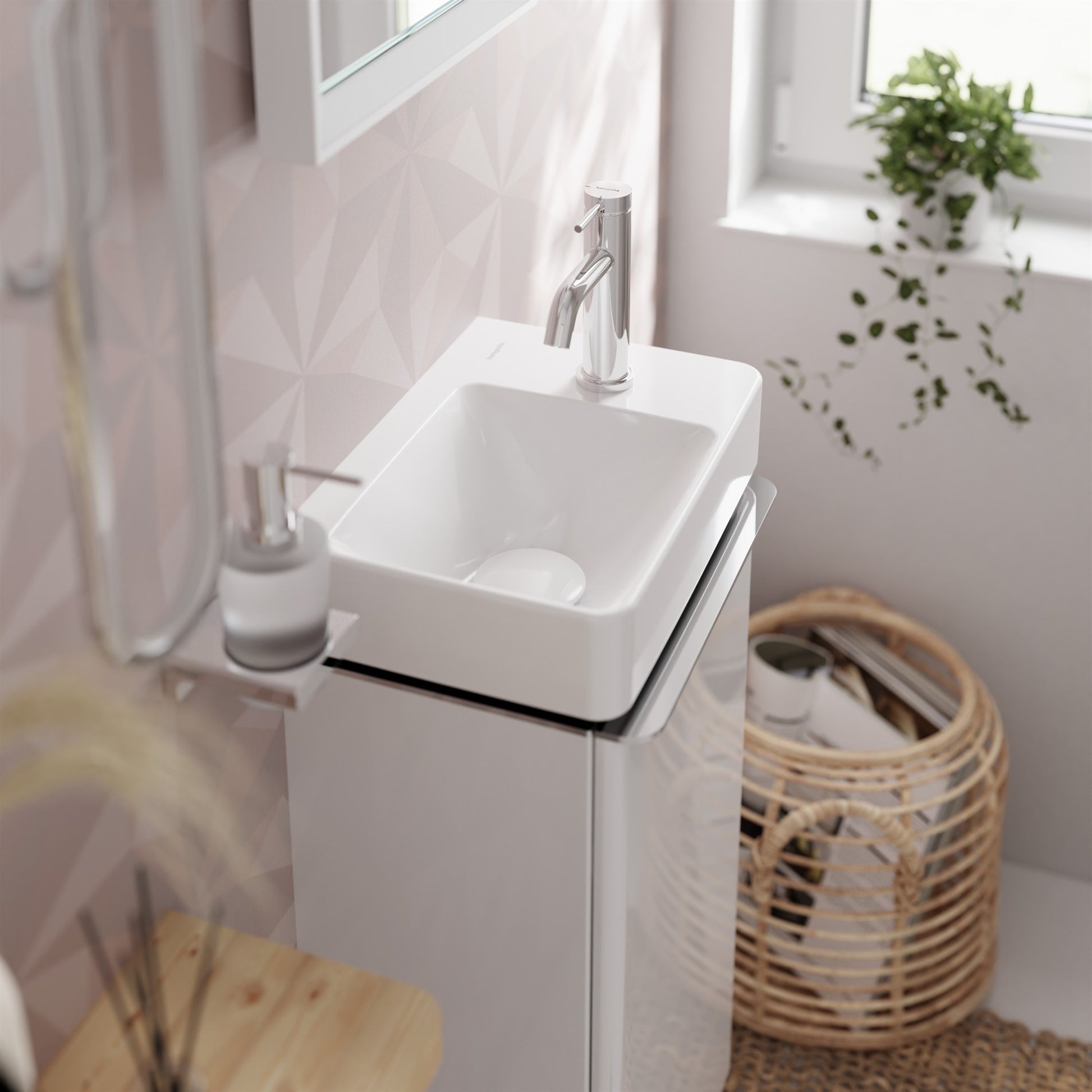 BATERIA UMYWALKOWA TECTURIS S SREBRNY OD HANSGROHE 73301000