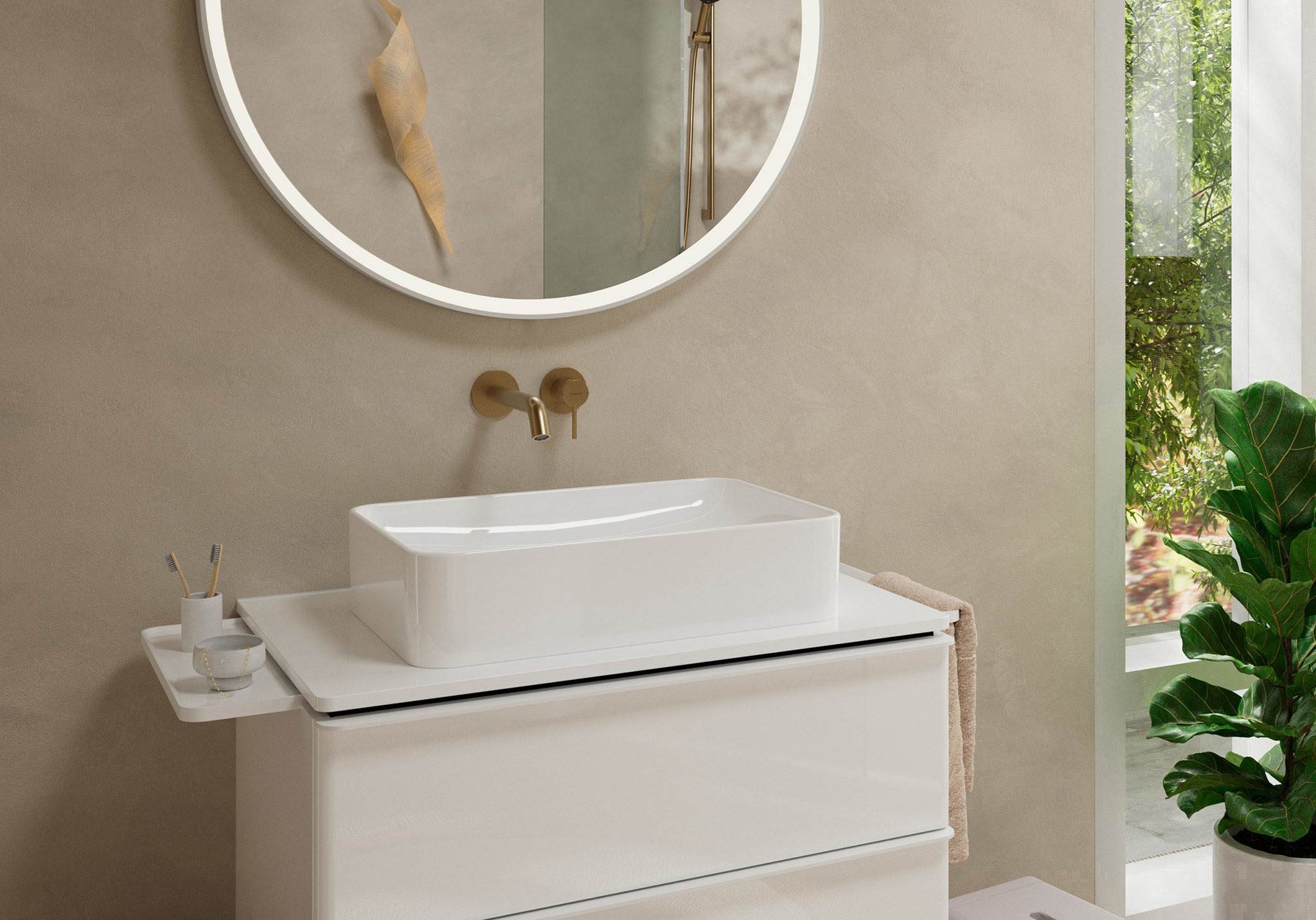 BATERIA UMYWALKOWA  TECTURIS S BRĄZOWY OD HANSGROHE 73350140