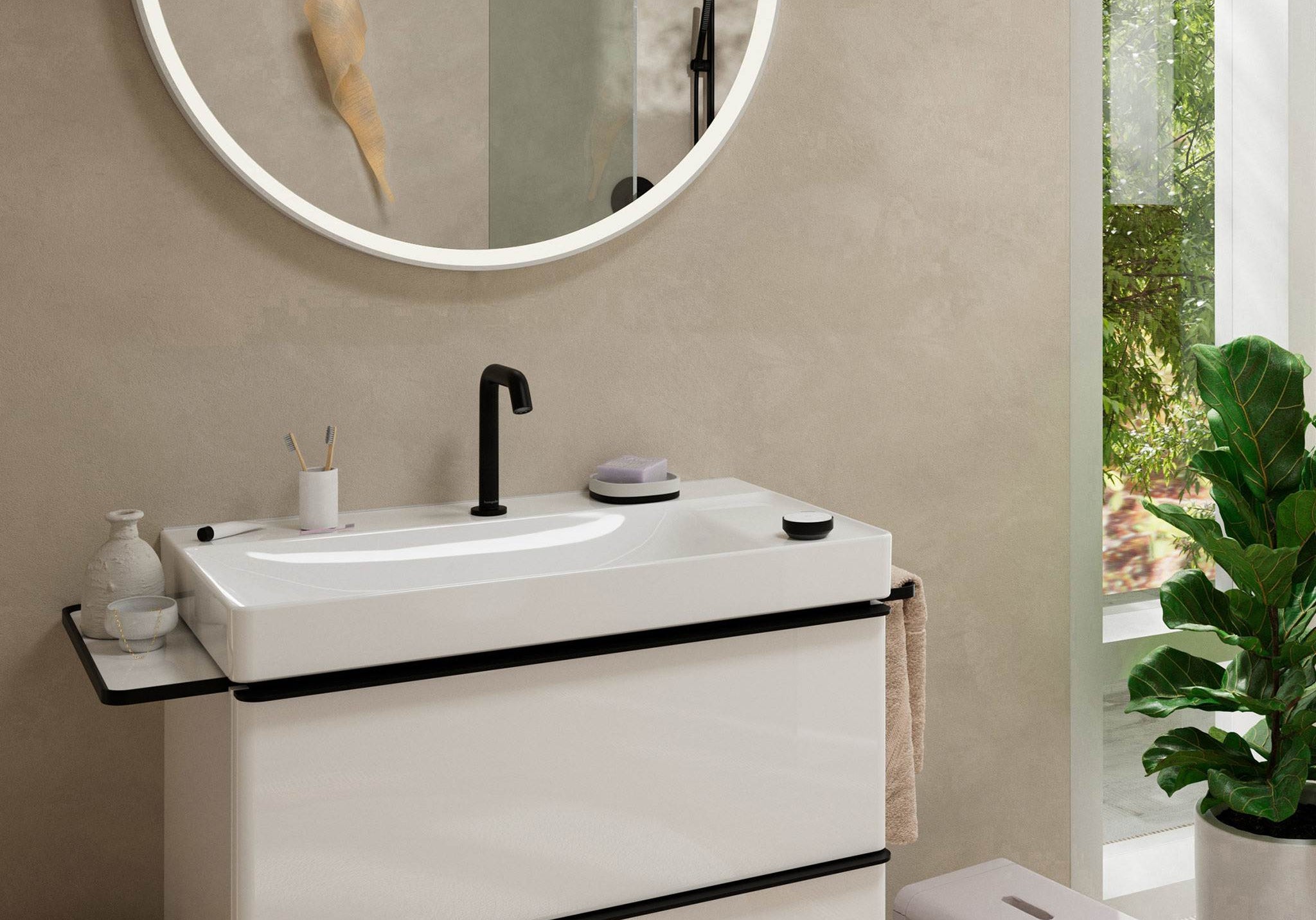 BATERIA UMYWALKOWA  TECTURIS S CZARNY OD HANSGROHE 73353670