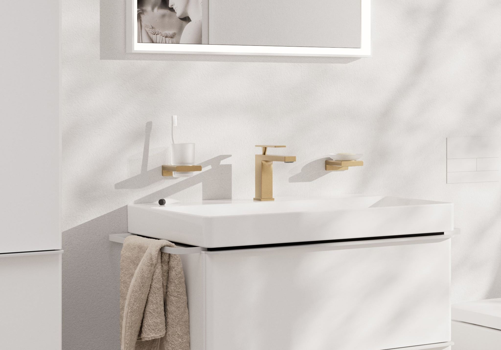 BATERIA UMYWALKOWA  TECTURIS E BRĄZOWY OD HANSGROHE 73012140