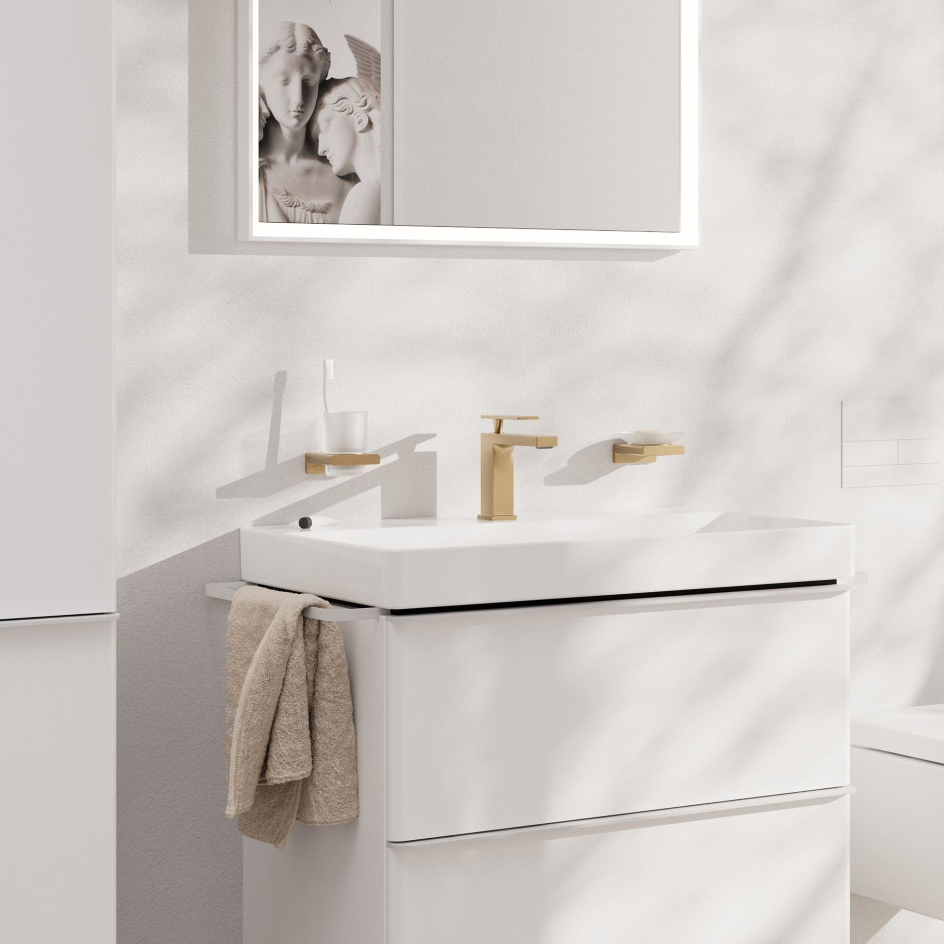 BATERIA UMYWALKOWA TECTURIS E BRĄZOWY OD HANSGROHE 73012140