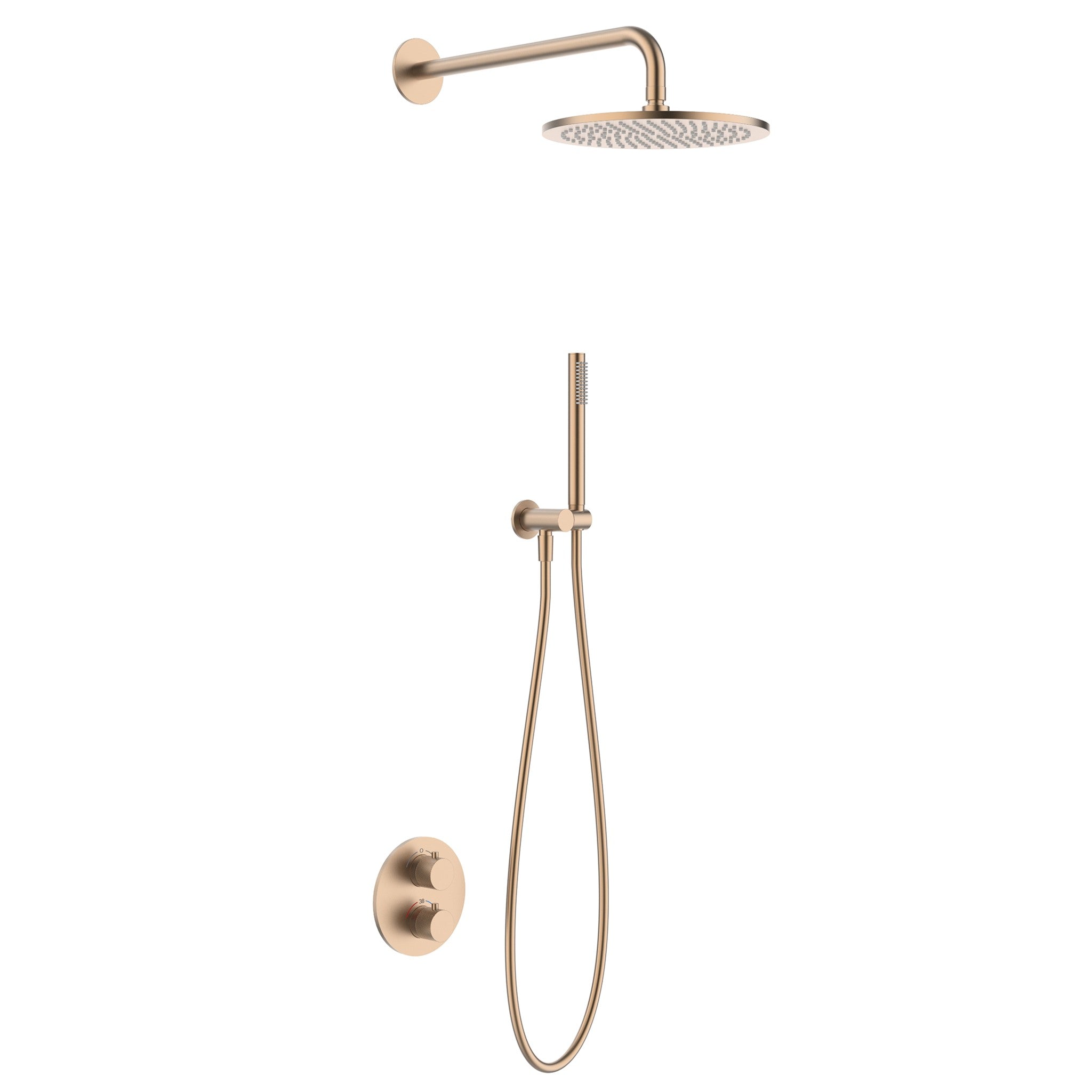 ZESTAW NATRYSKOWY TERMOSTATYCZNY PODTYNKOWY NORTHERN COPPER BRUSHED OD MOBI NZP4255CB