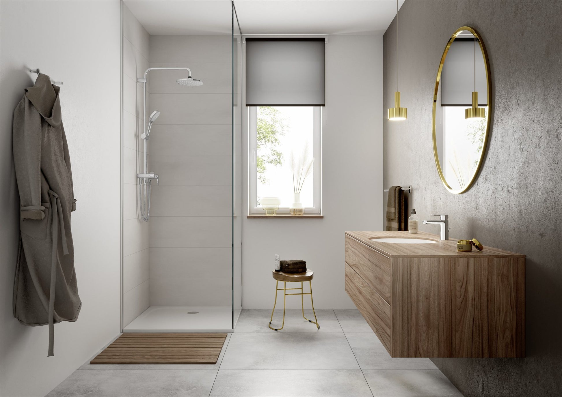 BATERIA ŚCIENNA VERNIS BLEND SREBRNY OD HANSGROHE 71640000