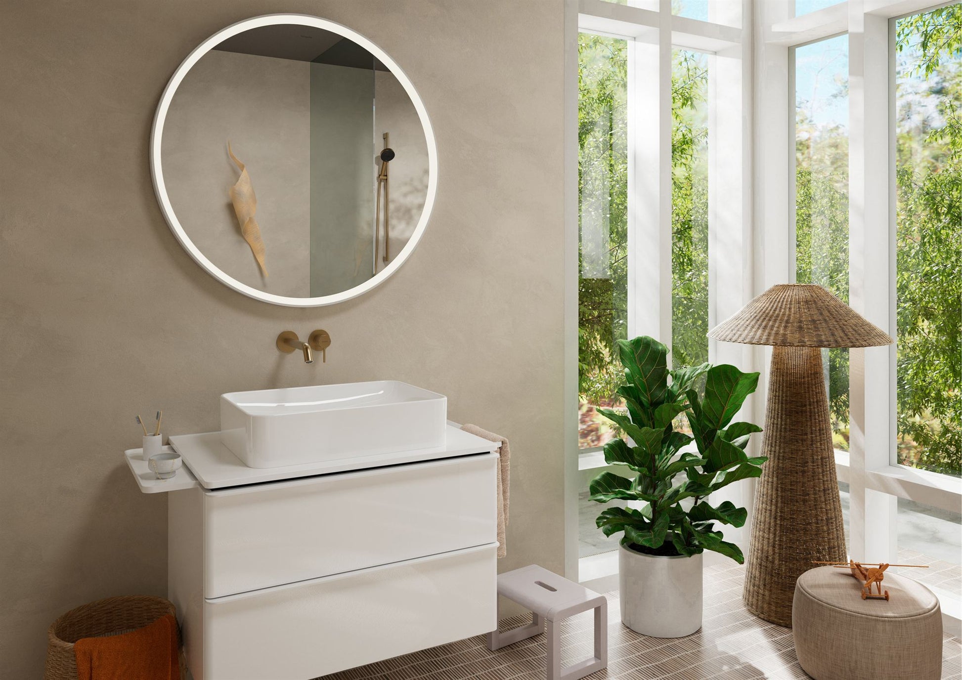 BATERIA UMYWALKOWA TECTURIS S BRĄZOWY OD HANSGROHE 73351140