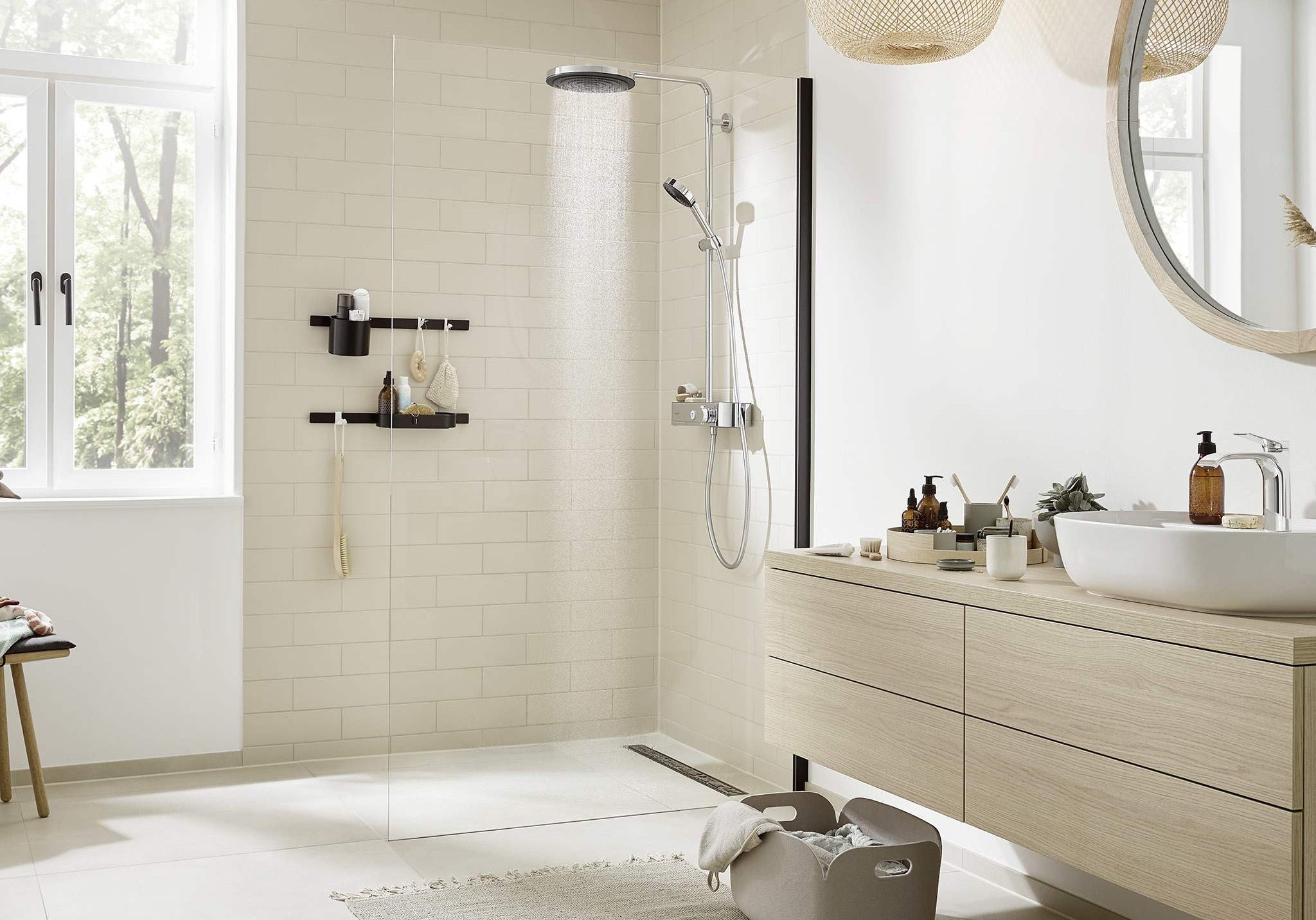 BATERIA WANNOWO-PRYSZNICOWA  PULSIFY S SREBRNY OD HANSGROHE 24221000