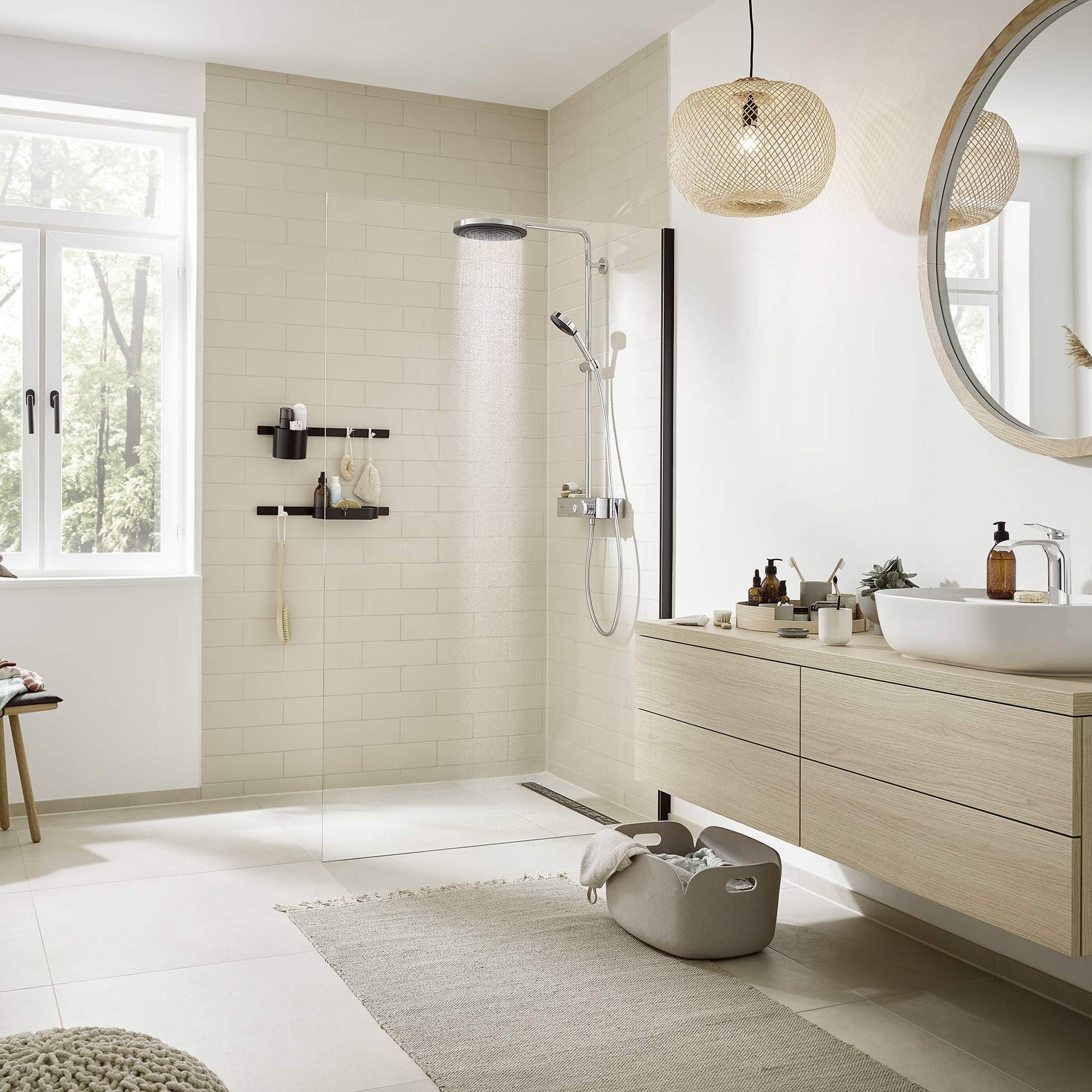 BATERIA WANNOWO-PRYSZNICOWA  PULSIFY S SREBRNY OD HANSGROHE 24221000