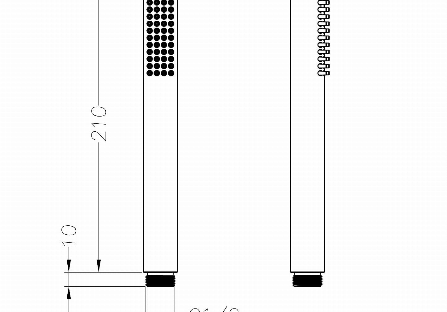 SŁUCHAWKA PRYSZNICOWA   BLACK OD MOBI GA1221BM