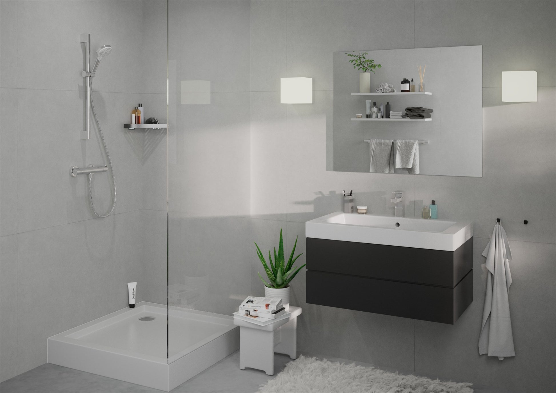 BATERIA WANNOWO-PRYSZNICOWA WANNOWA VERNIS BLEND SREBRNY OD HANSGROHE 26279000
