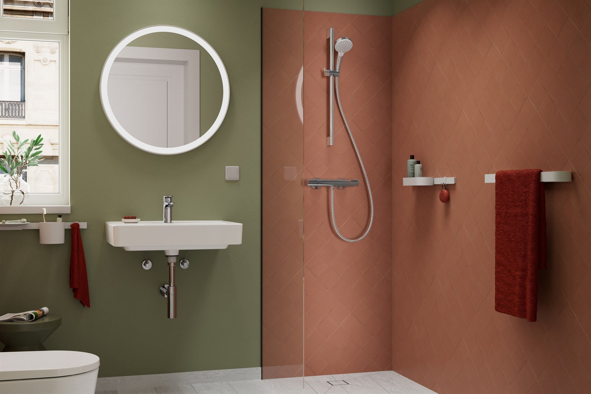 BATERIA WANNOWO-PRYSZNICOWA WANNOWA VERNIS BLEND SREBRNY OD HANSGROHE 26279000