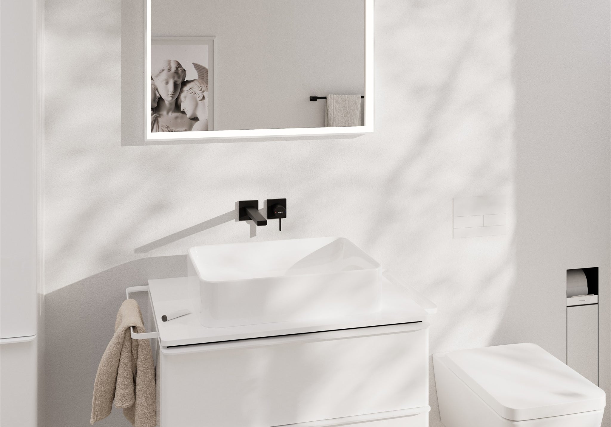 BATERIA UMYWALKOWA  TECTURIS E CZARNY OD HANSGROHE 73051670