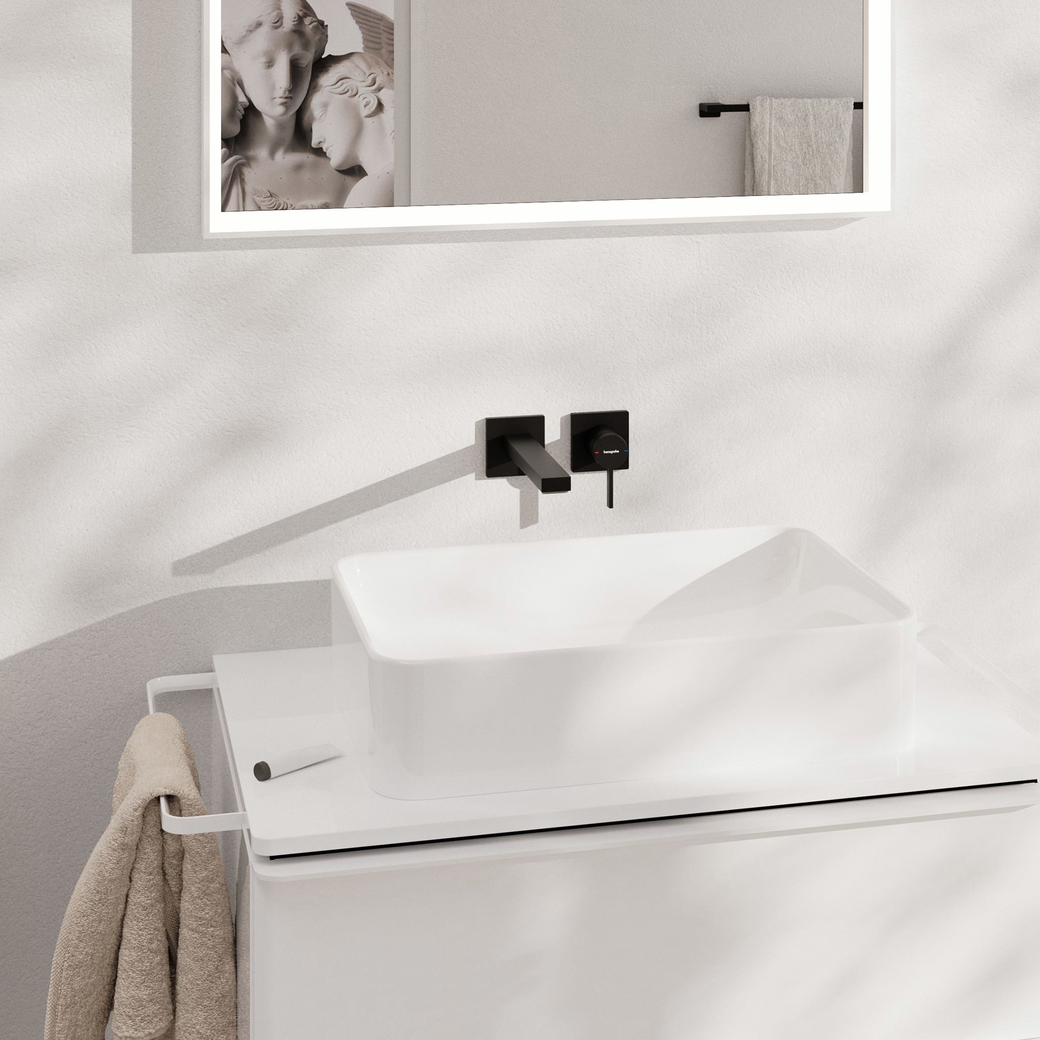 BATERIA UMYWALKOWA TECTURIS E CZARNY OD HANSGROHE 73051670