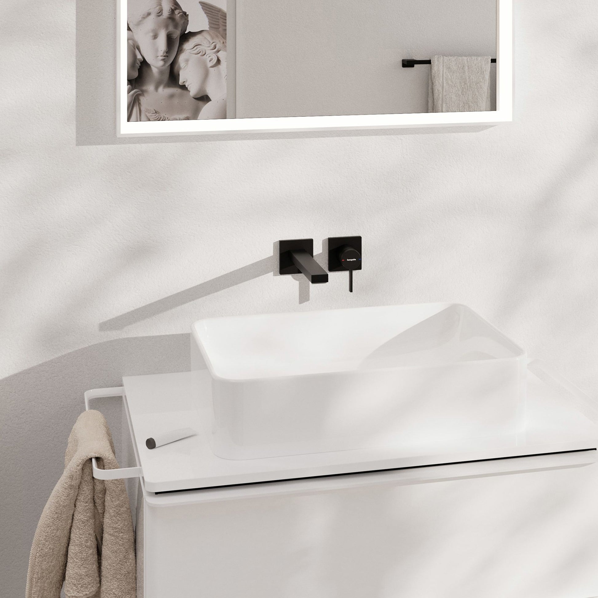 BATERIA UMYWALKOWA TECTURIS E CZARNY OD HANSGROHE 73051670