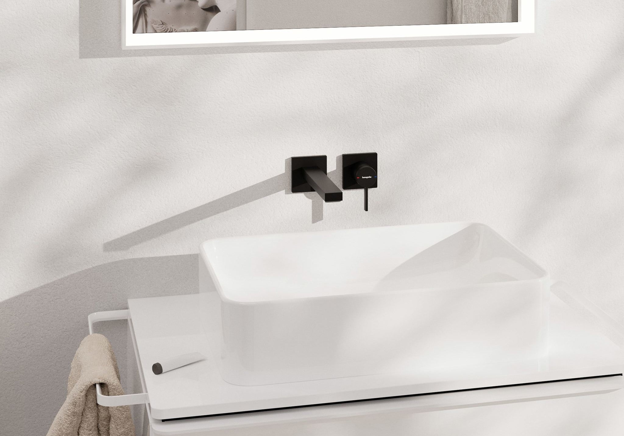 BATERIA UMYWALKOWA  TECTURIS E CZARNY OD HANSGROHE 73051670