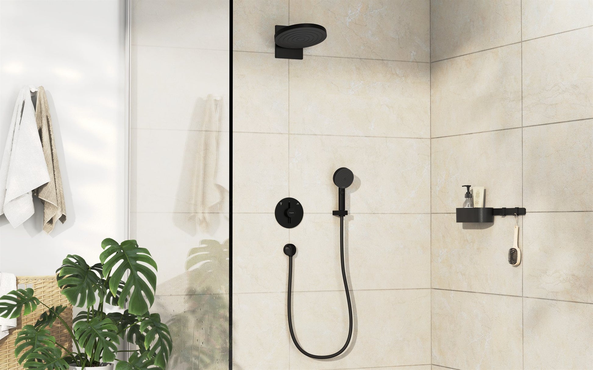 BATERIA WANNOWA DUOTURN S CZARNY OD HANSGROHE 75418670