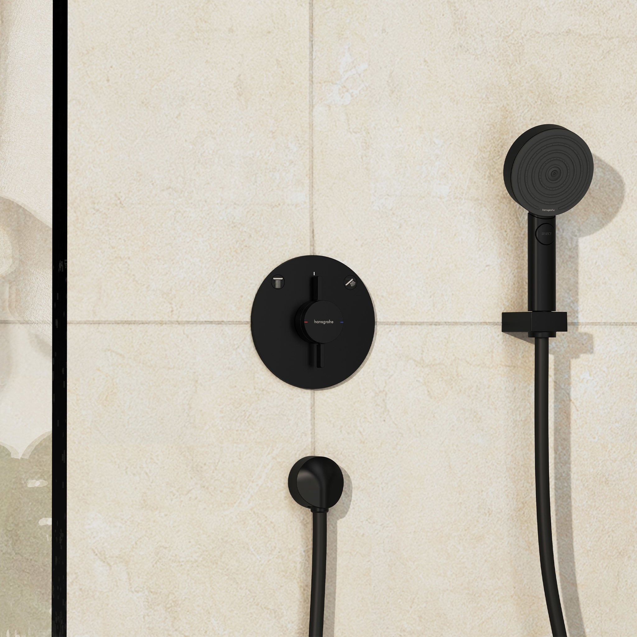 BATERIA WANNOWA DUOTURN S CZARNY OD HANSGROHE 75418670