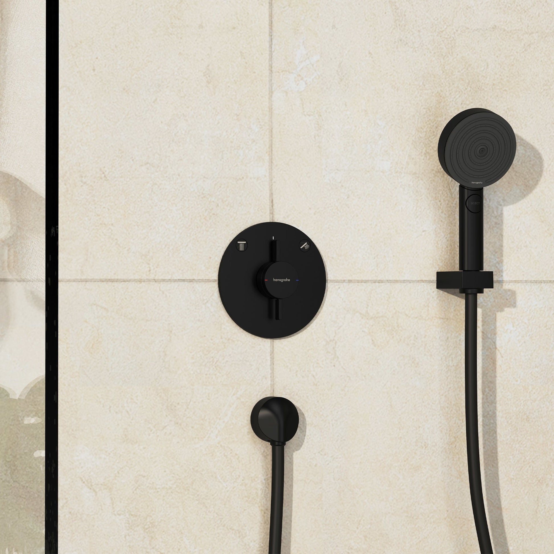BATERIA WANNOWA DUOTURN S CZARNY OD HANSGROHE 75418670