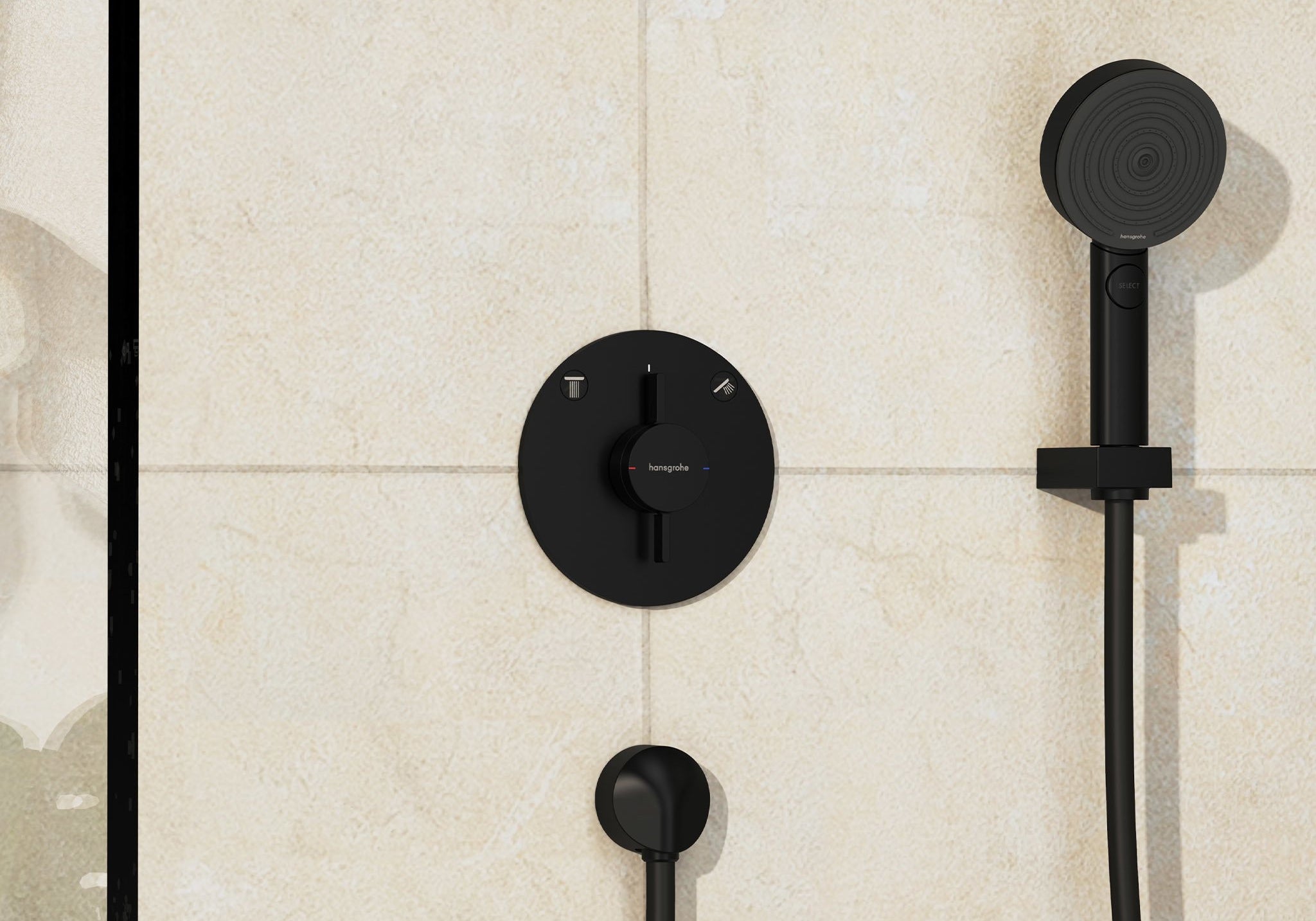 BATERIA WANNOWA  DUOTURN S CZARNY OD HANSGROHE 75418670