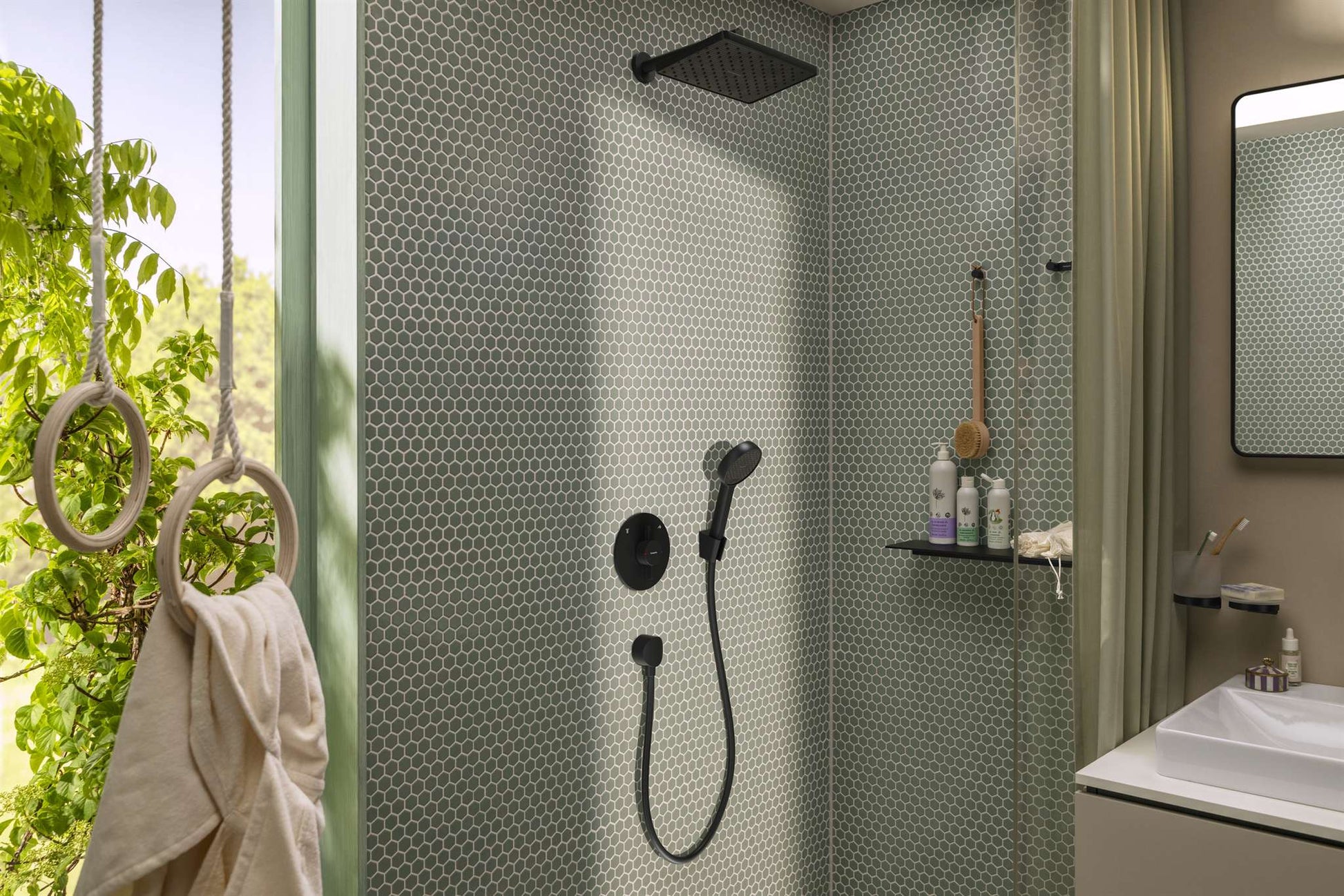 BATERIA WANNOWA DUOTURN S CZARNY OD HANSGROHE 75418670