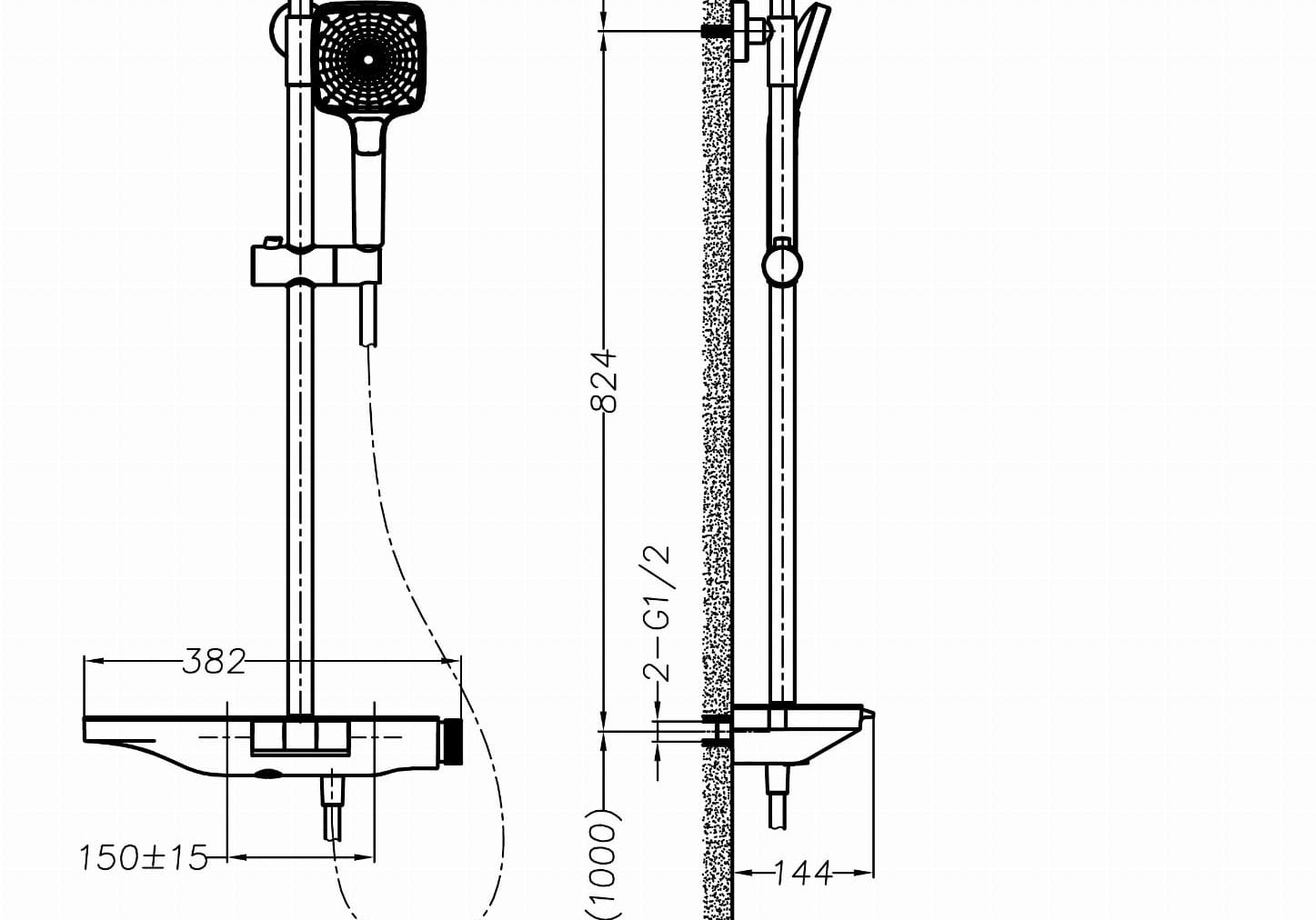 KOLUMNA NATRYSKOWA  SWITCH SYSTEM BLACK OD MOBI GZP4280BM