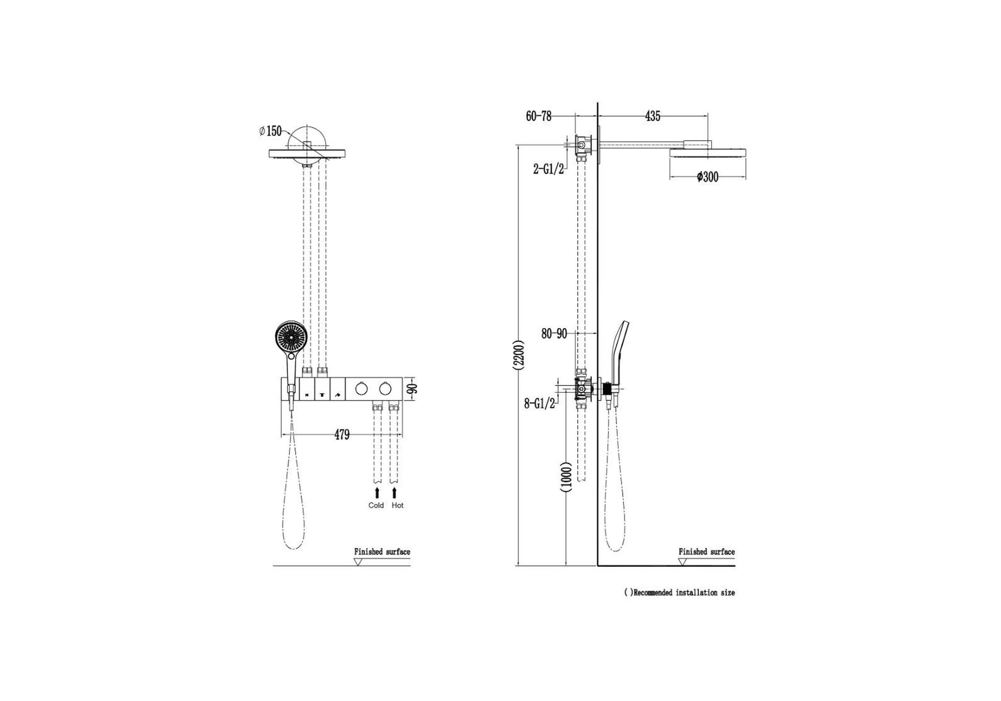 ZESTAW NATRYSKOWY PODTYNKOWY SWITCH SYSTEM OD MOBI NZP4265CB