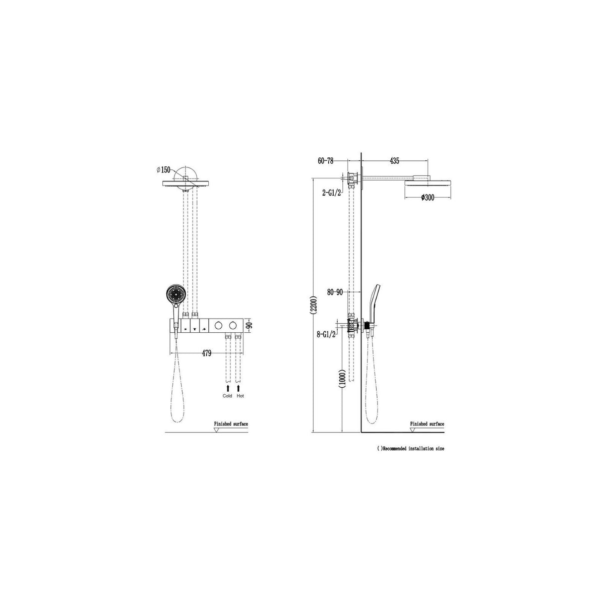 ZESTAW NATRYSKOWY PODTYNKOWY SWITCH SYSTEM OD MOBI NZP4265GMB