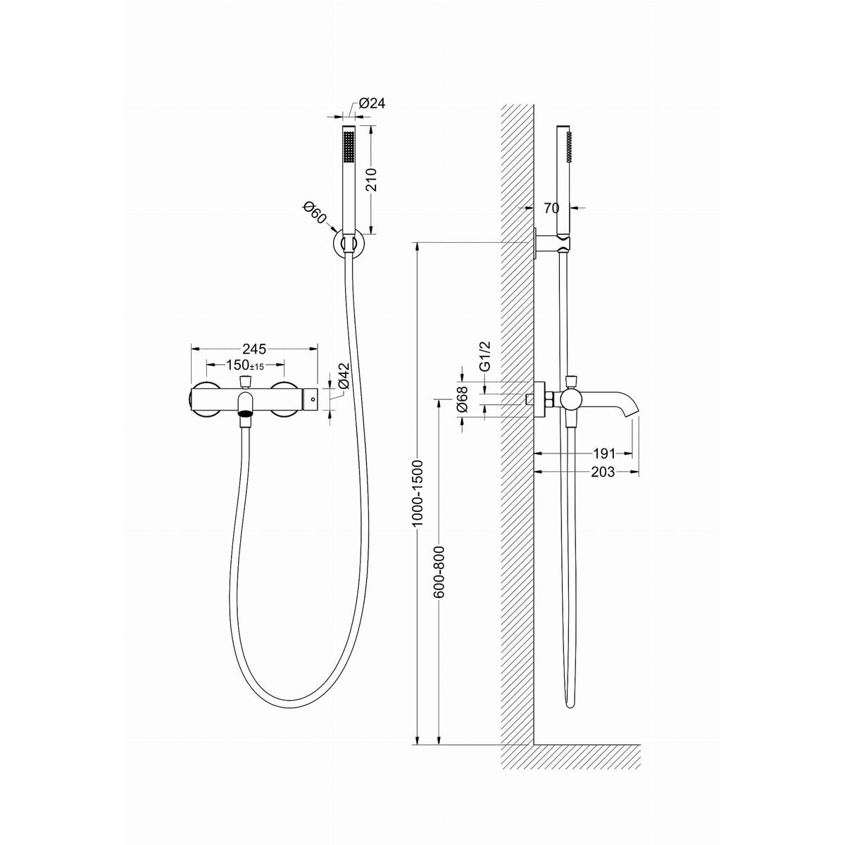 ZESTAW WANNOWY  NORTHERN OD MOBI NZW4224GMB