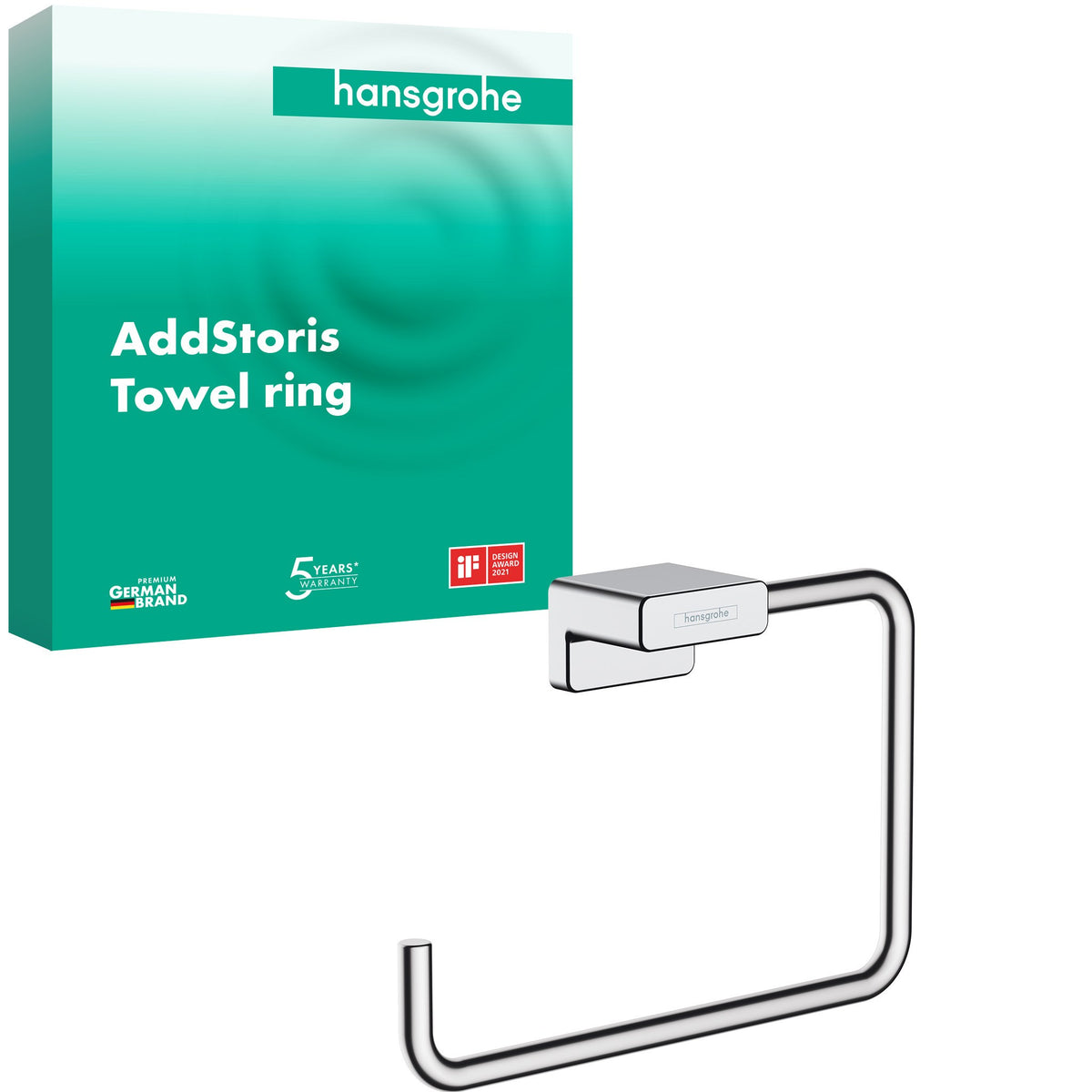 UCHWYT NA PAPIER  ADDSTORIS Q SREBRNY OD HANSGROHE 41754000