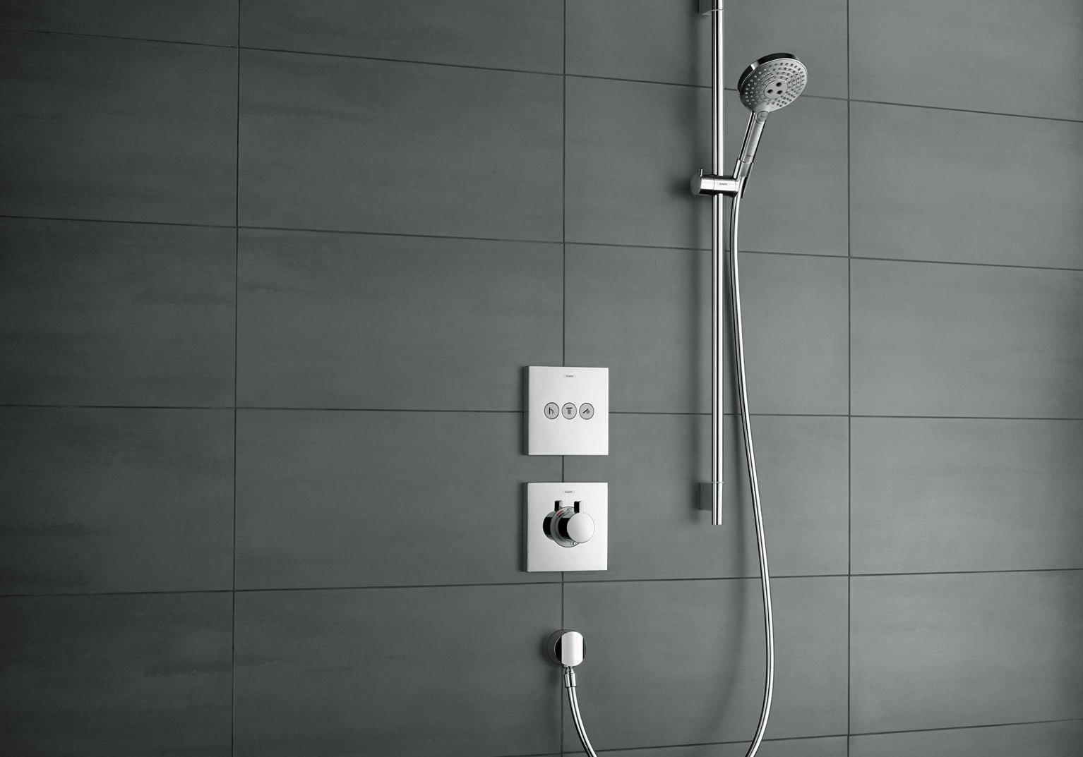 ZESTAW NATRYSKOWY  RAINDANCE SELECT S SREBRNY OD HANSGROHE 26323000