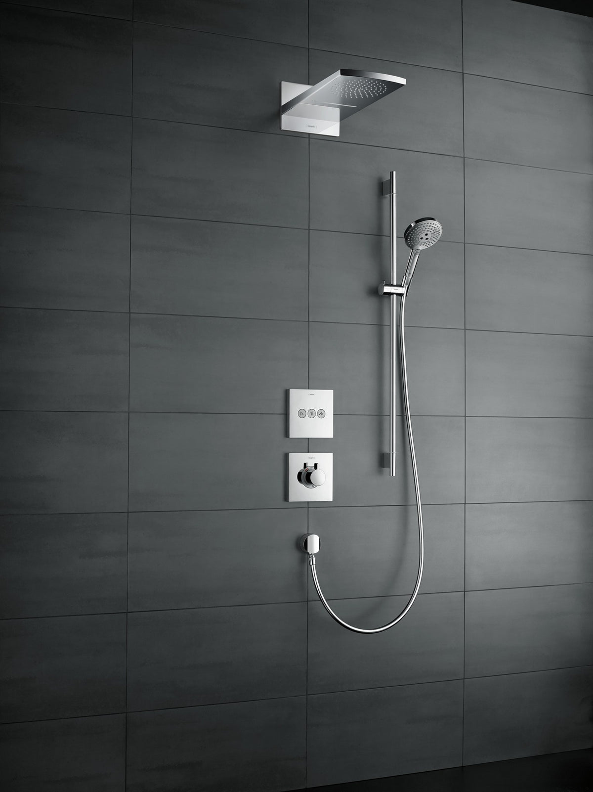 ZESTAW NATRYSKOWY  RAINDANCE SELECT S SREBRNY OD HANSGROHE 26323000