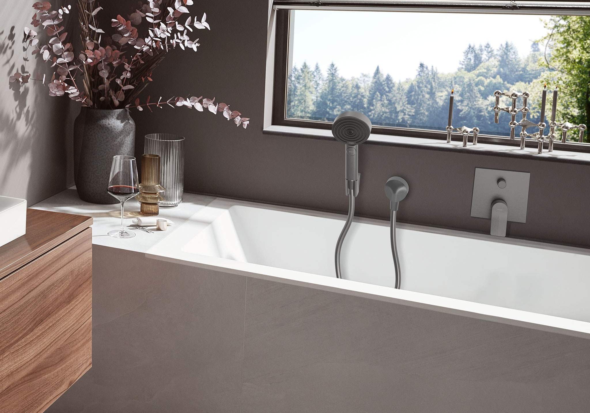 BATERIA WANNOWA  VIVENIS CZARNY OD HANSGROHE 75415340