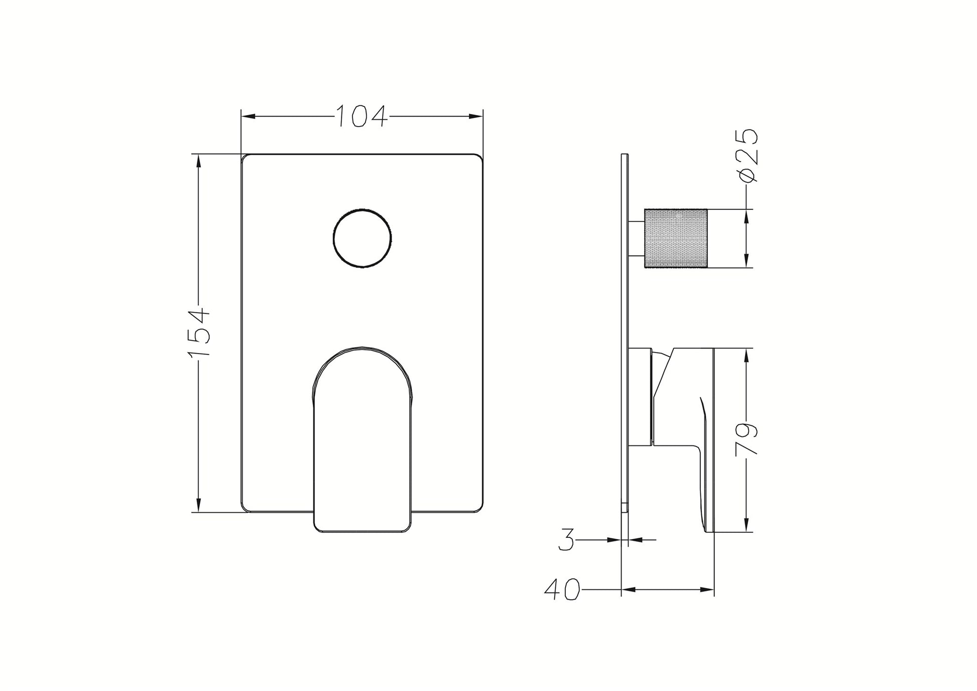 BATERIA PODTYNKOWA HORIZON COPPER BRUSHED OD MOBI HO5250CB